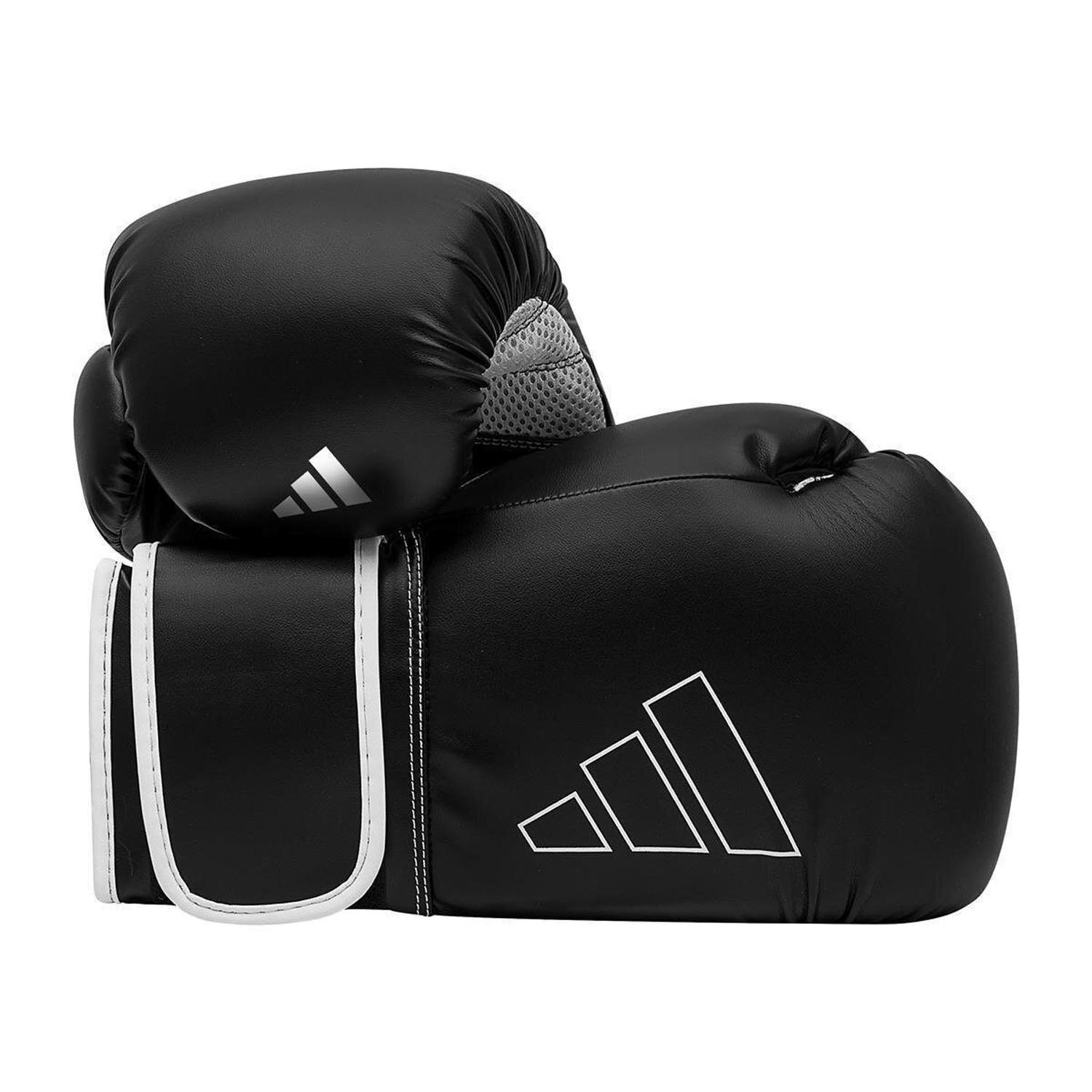 adidas Boxing Gloves, Hybrid, 80, black-white, 16 Oz
