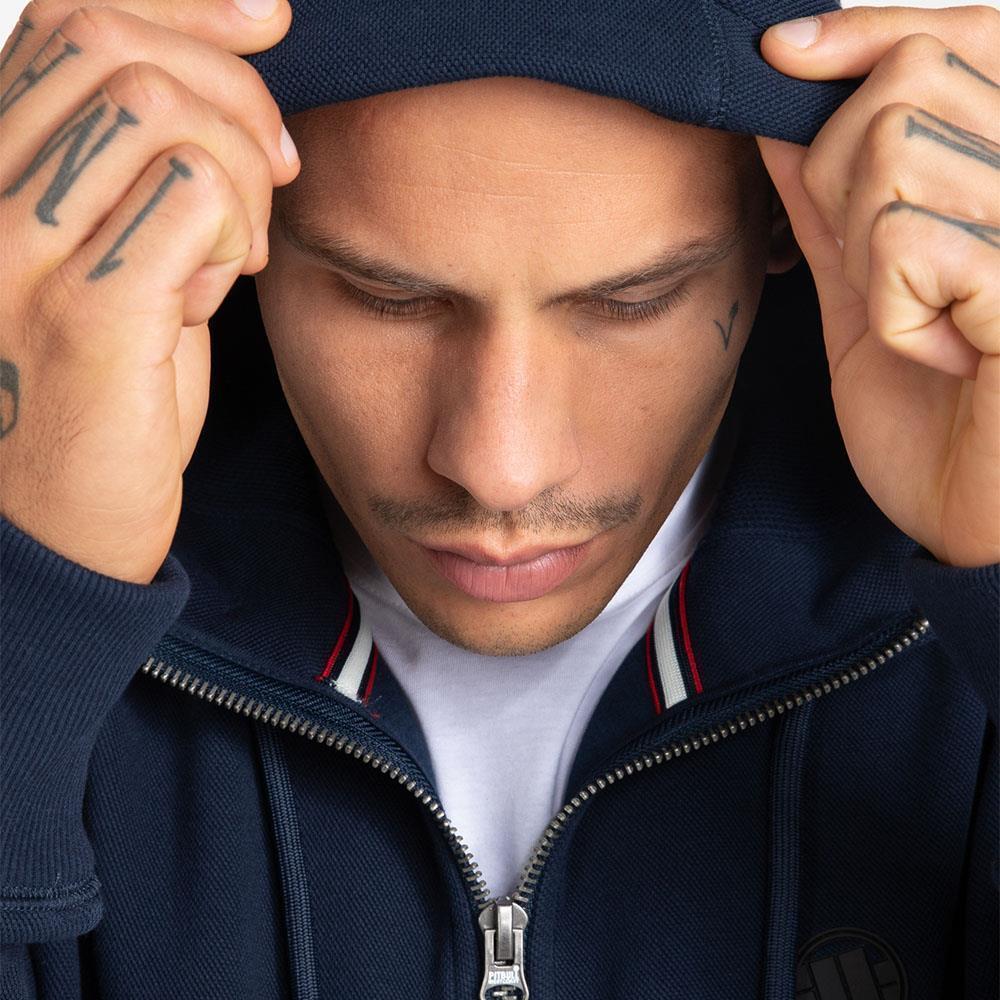 Pit Bull West Coast Zip Hoody, Pique, Small Logo, navy, XL