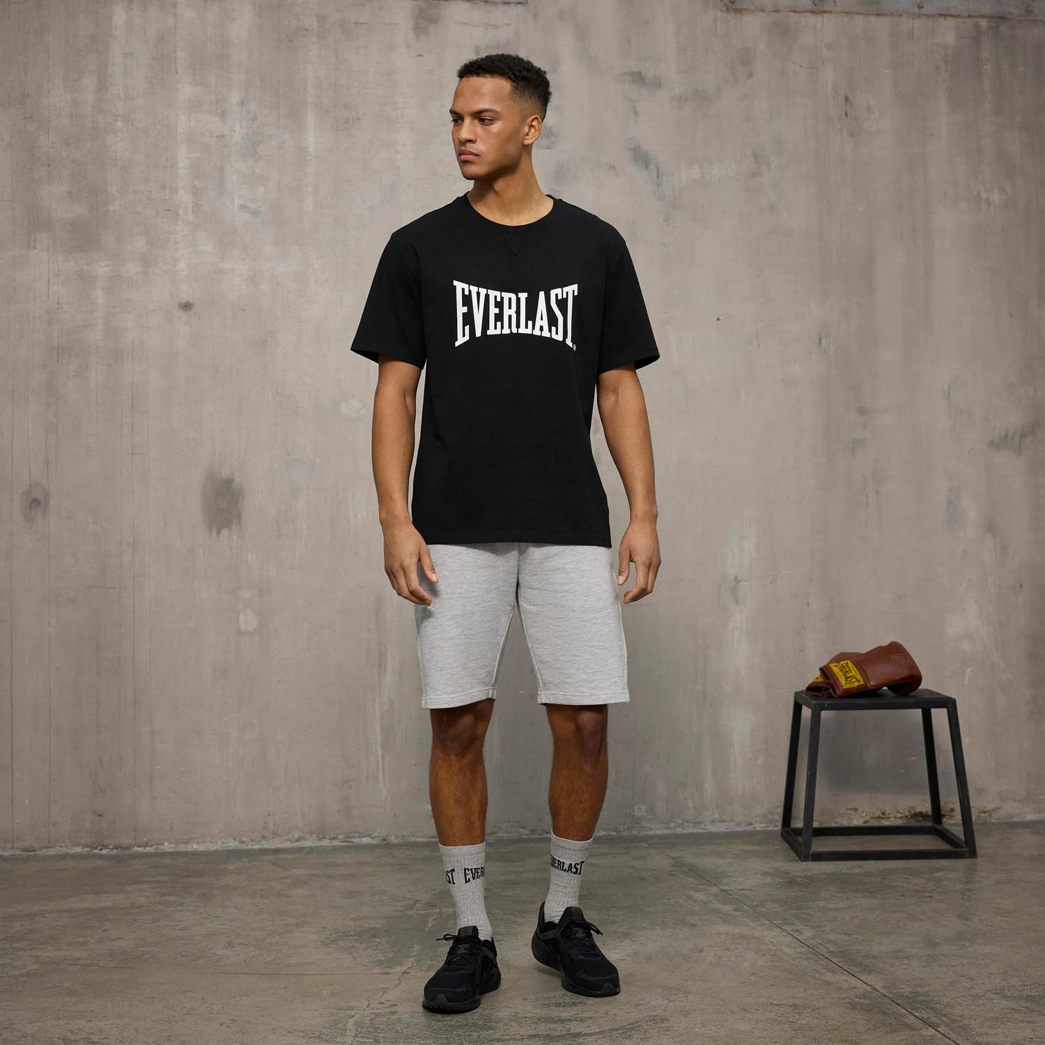 Everlast T-Shirt, Logo Oversized, black-white, XXL