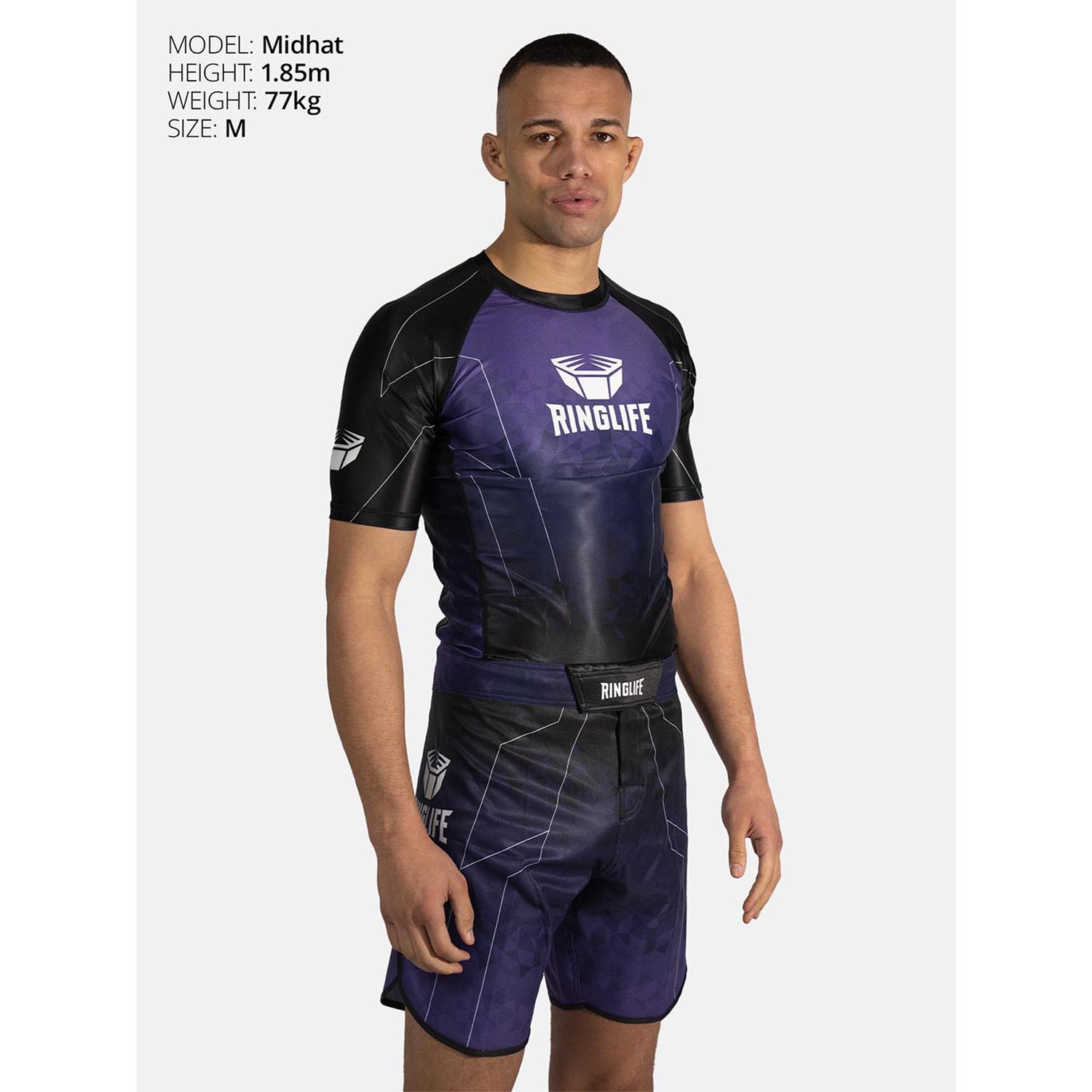 RINGLIFE Rashguard S/S - Transition black-purple XL
