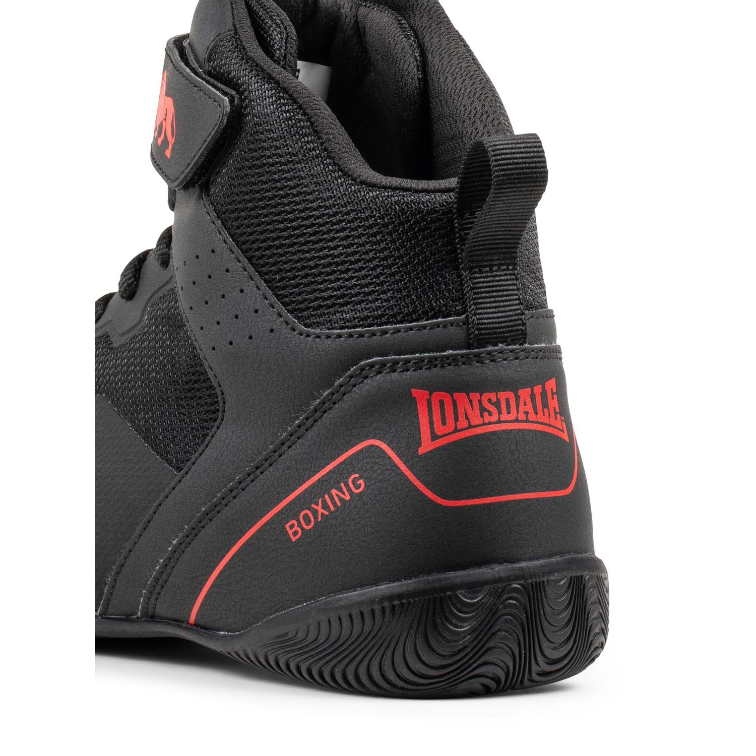 Lonsdale Boxing Shoes, Rufford, black-red, 40