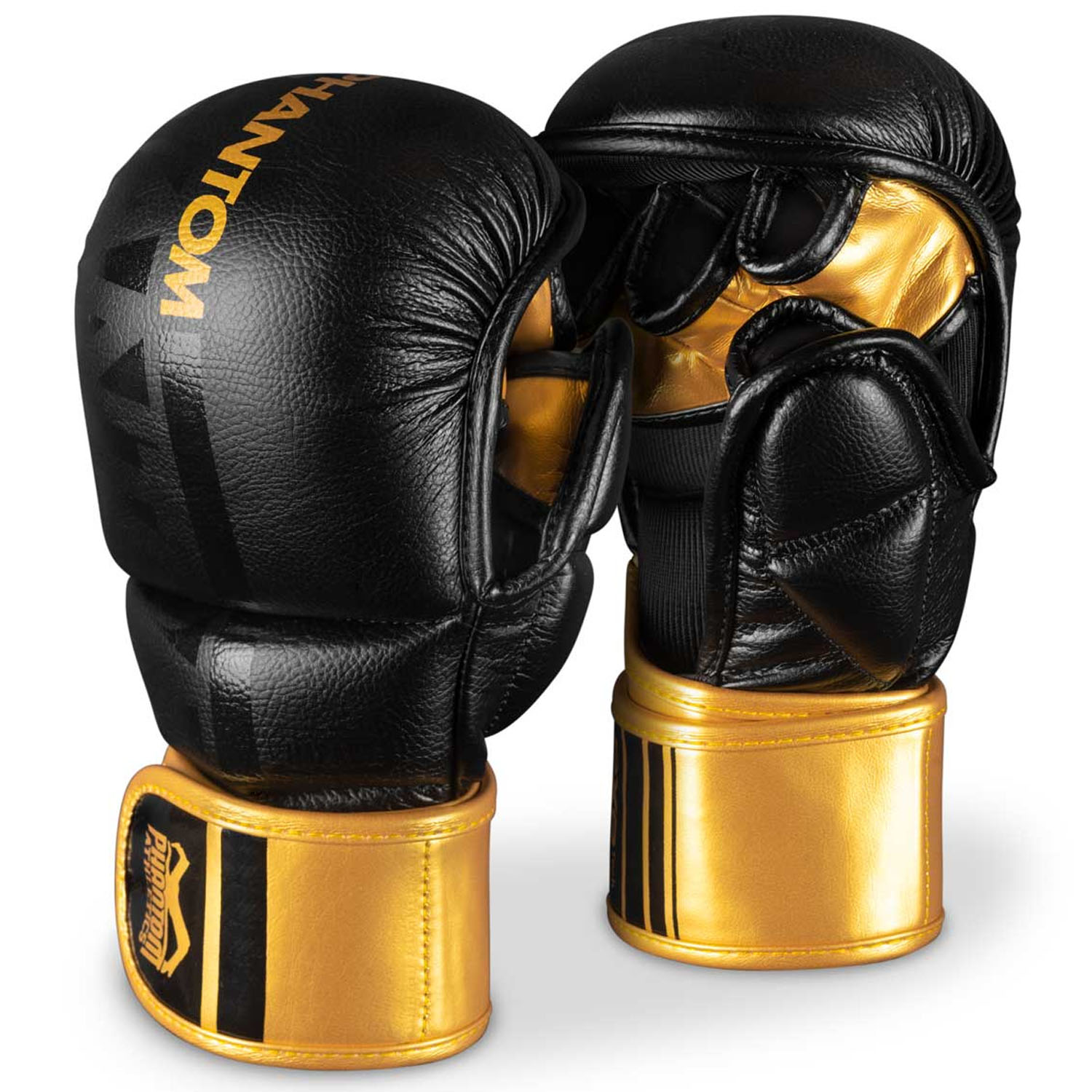 Phantom Athletics MMA Sparring Handschuhe, Apex, schwarz-gold, L/XL