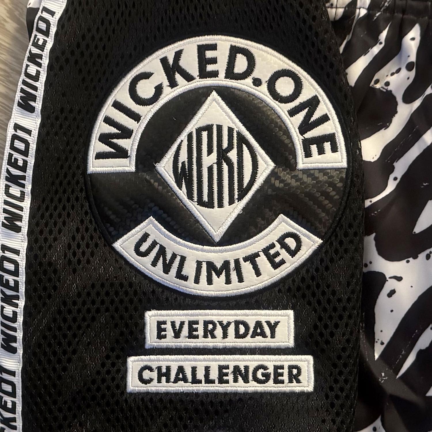Wicked One Muay Thai Shorts, One Blood, black-white, XXL