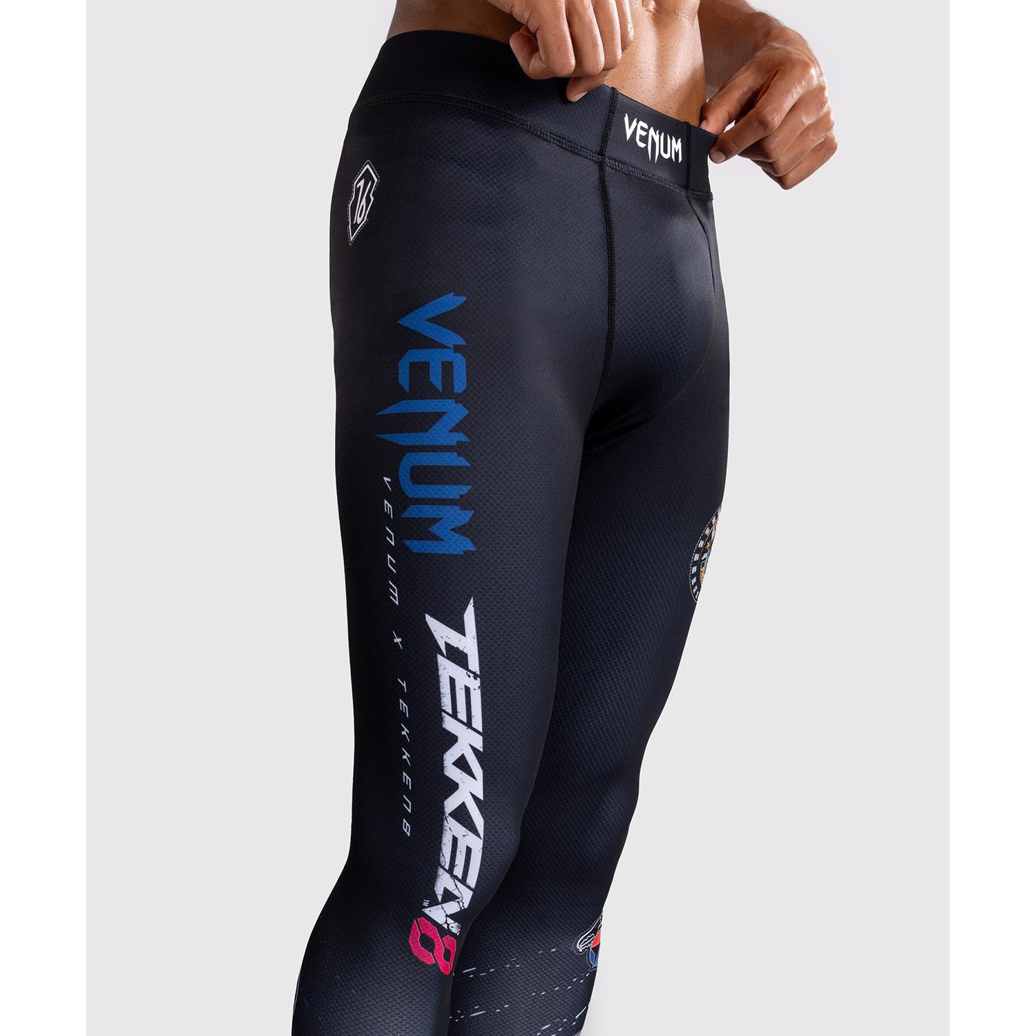 VENUM Compression Pants, Tekken 8 x Paul Phoenix, black-blue, XL