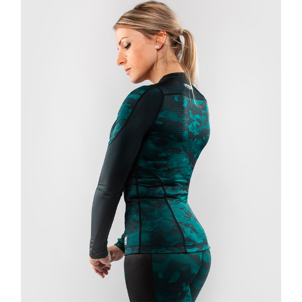 VENUM Rashguard, L/S, Damen, Defender, schw-grün, XS
