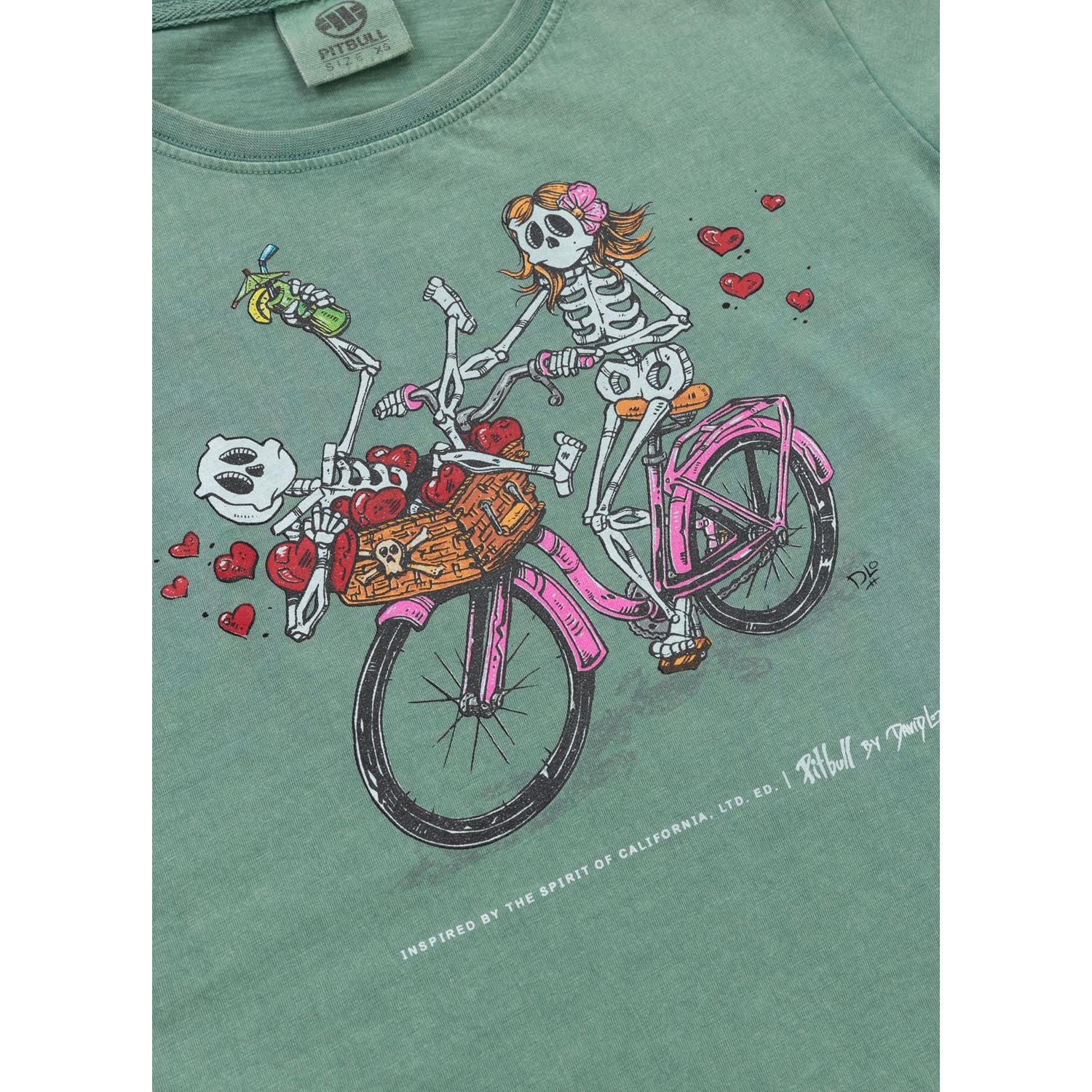 Pit Bull West Coast T-Shirt, Woman, Washed CruisinAndBoozin, green, XL