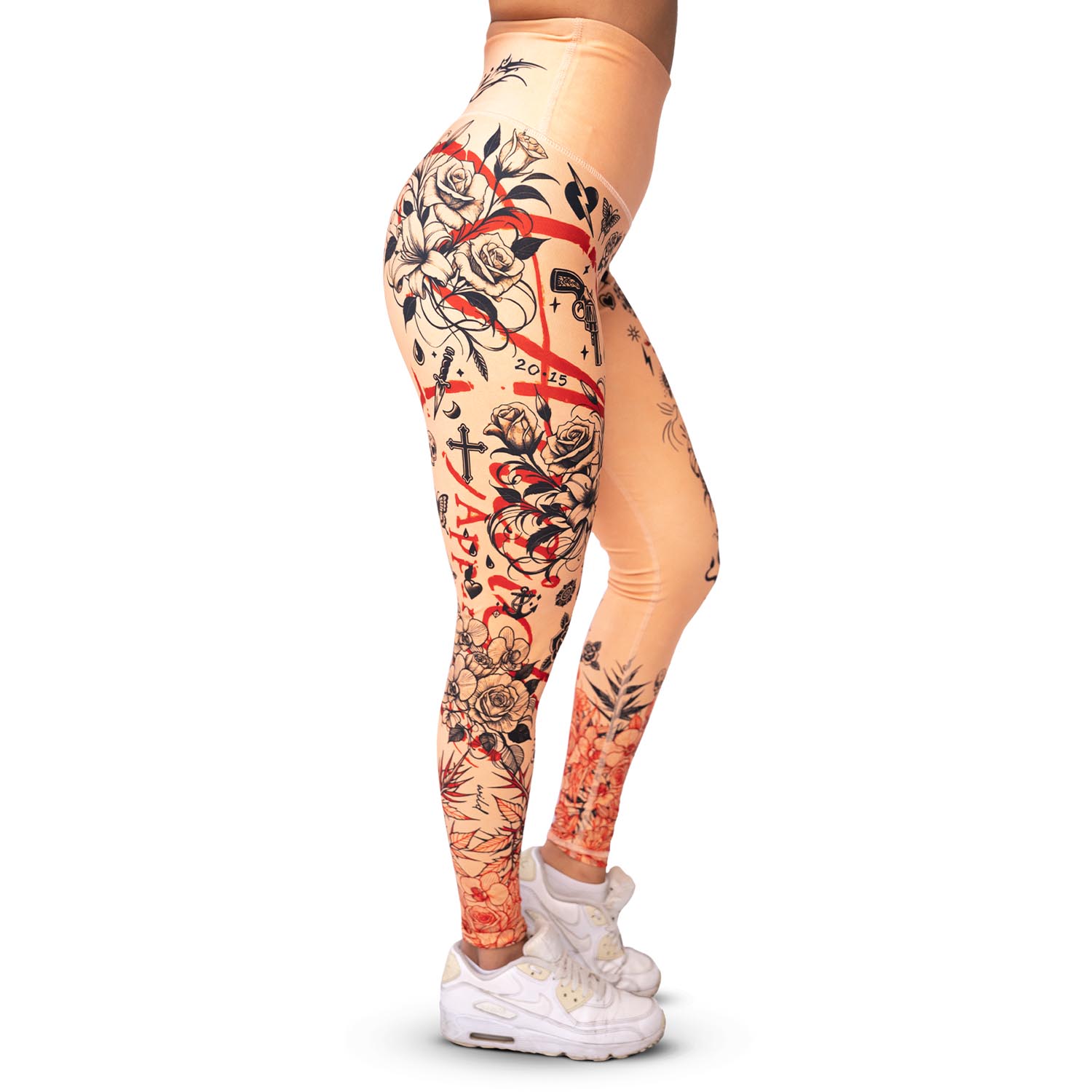 Anarchy Apparel Compression Leggings, Inked Athletica Nude, M