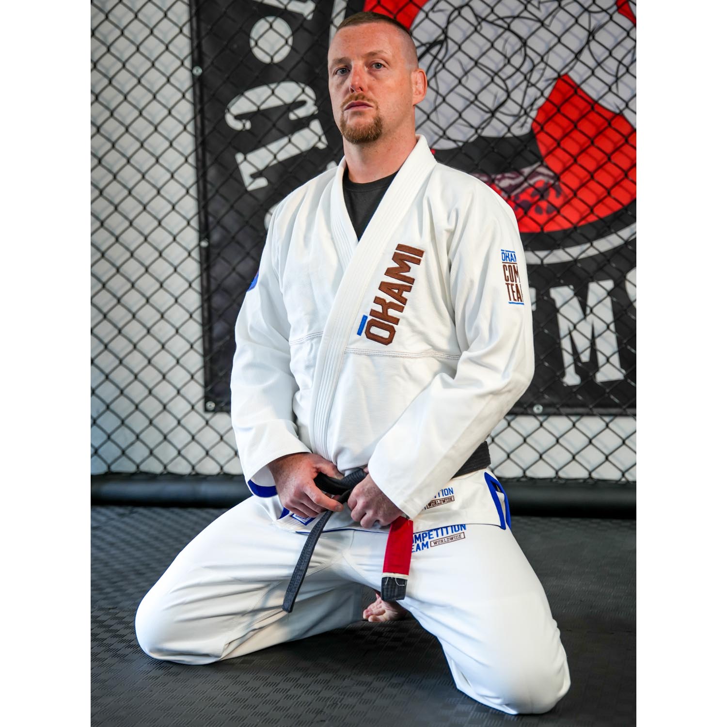 OKAMI BJJ GI, Competition Team V2, white, A4