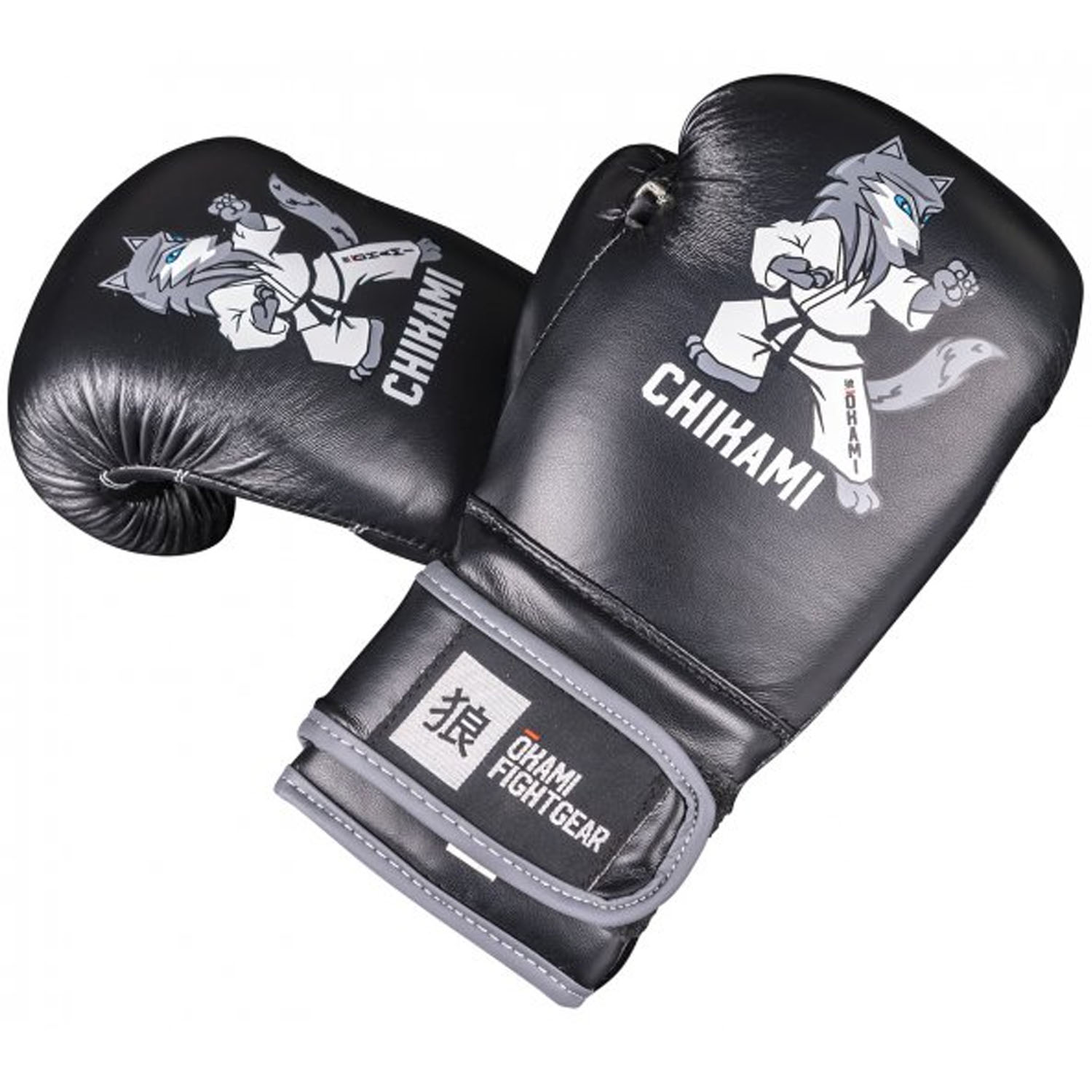 OKAMI Boxhandschuhe, Kinder, Chikami, schwarz, 6 Oz