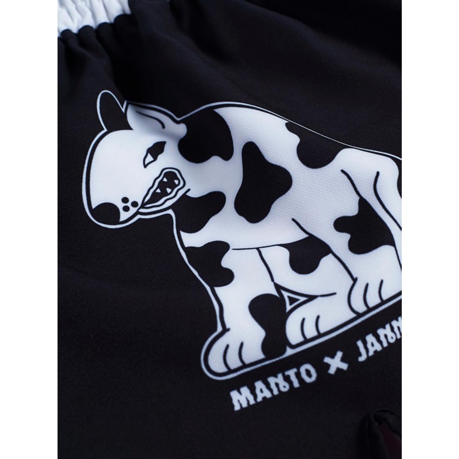MANTO MMA Fight Shorts, Kids, Dogs, black-pink, XXL
