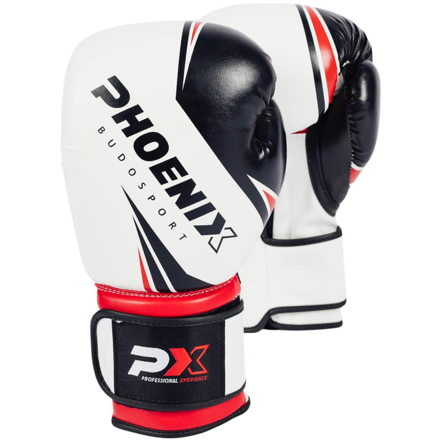 PX Boxing Gloves, Legacy, white-black-red