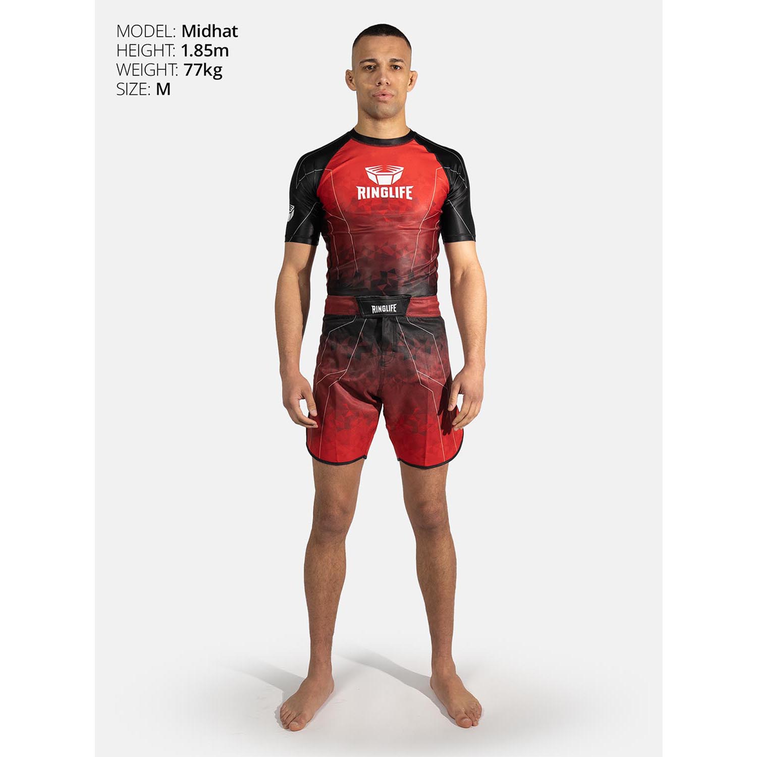 RINGLIFE Rashguard S/S - Transition black-red M