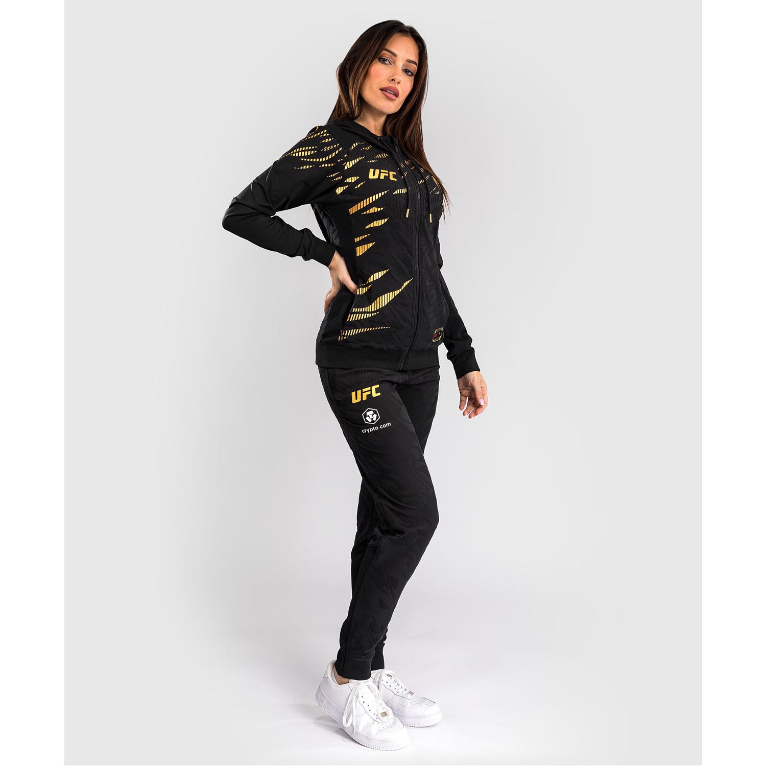 VENUM Zip Hoody, Damen, UFC Fusion Authentic Fight Night Champion, schwarz-gold, XL