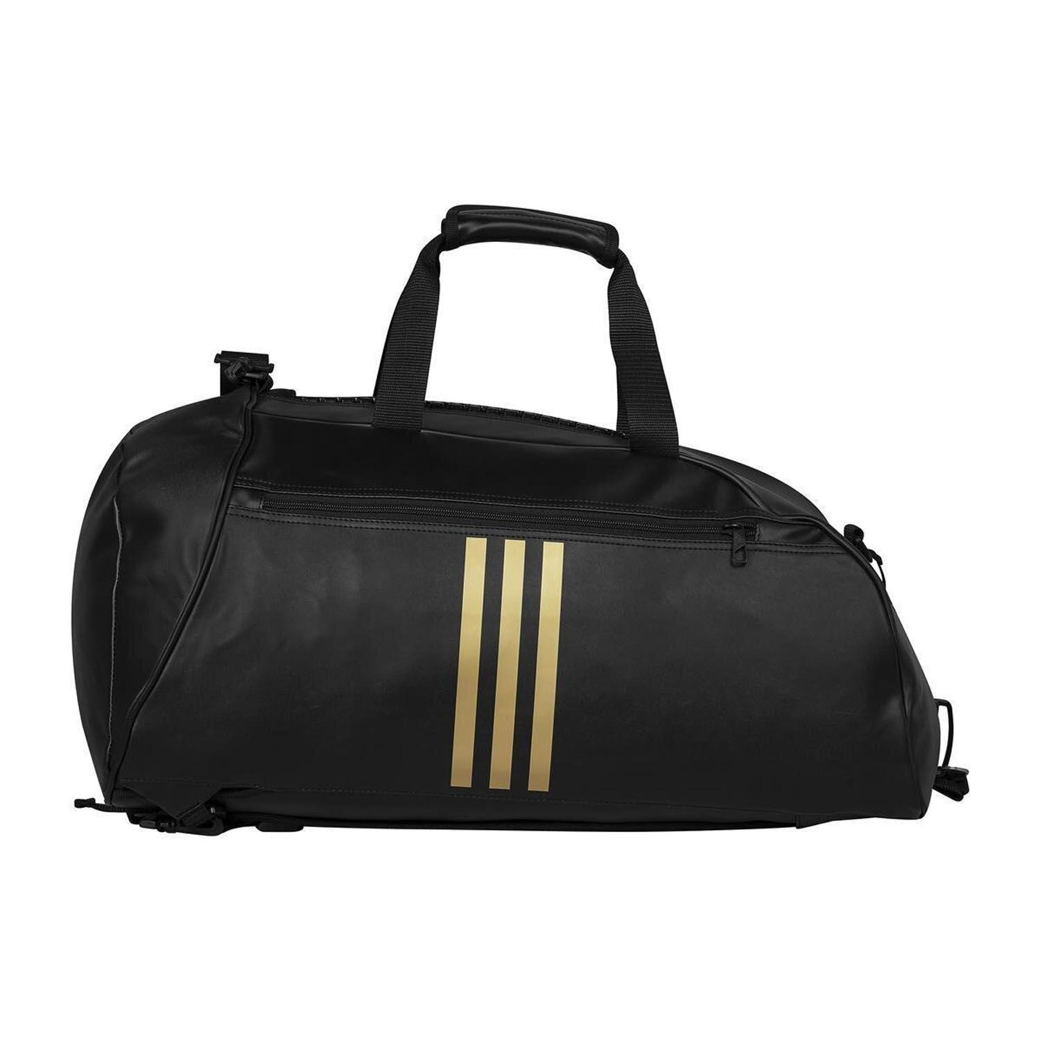 adidas Sporttasche, 2in1 PU L, Boxing, schwarz-gold
