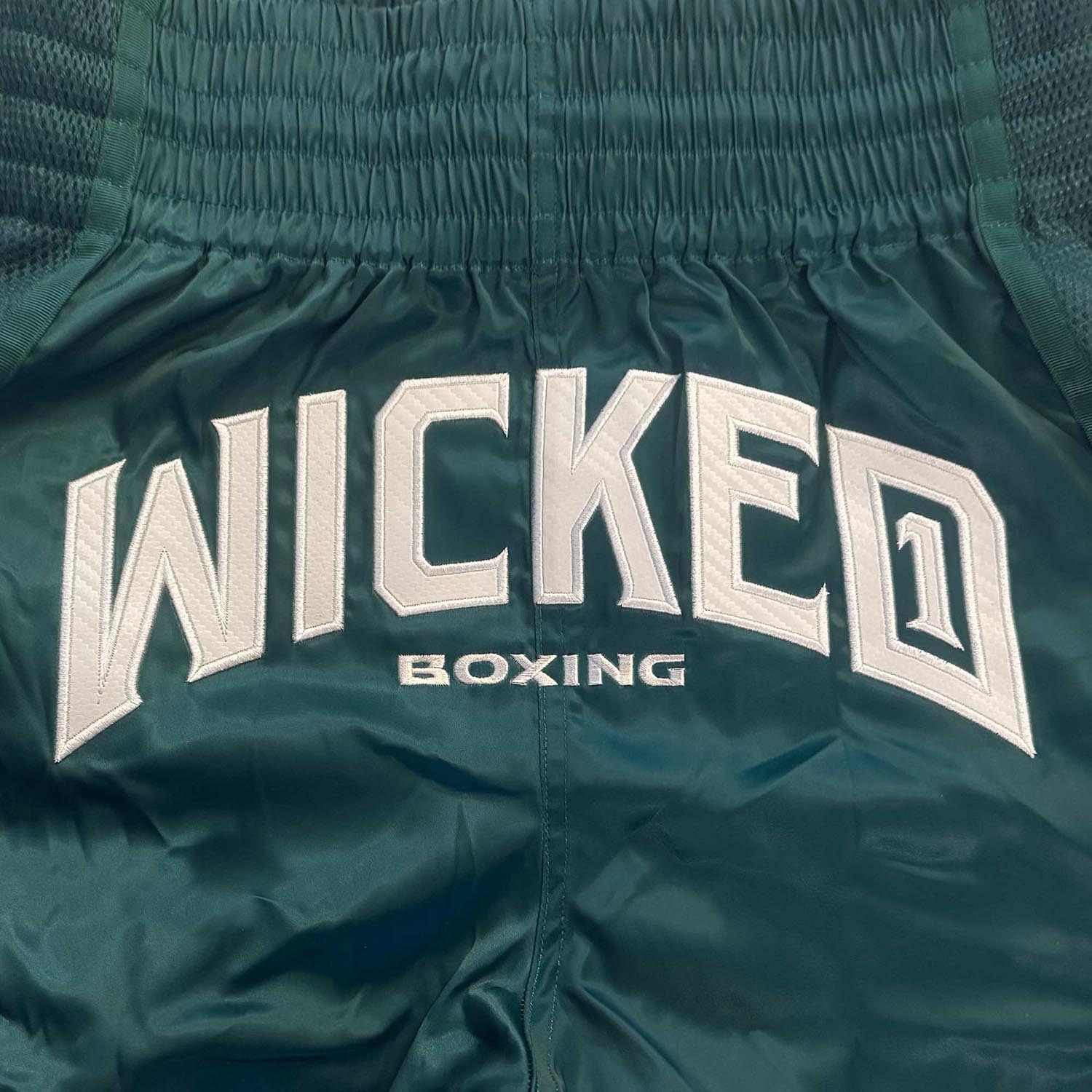 Wicked One Muay Thai Shorts, Block, green-white, XXL