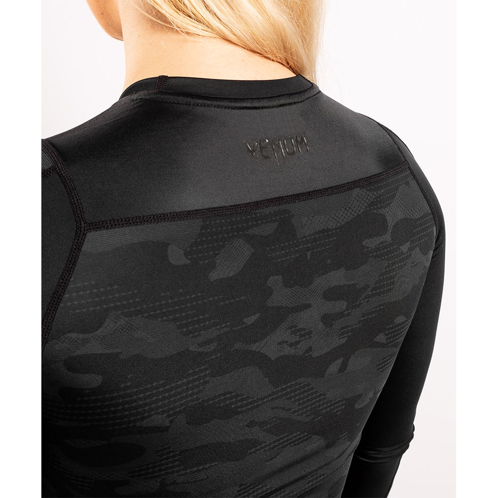 VENUM Rashguard, L/S, Damen, Defender, schwarz-matt, XS
