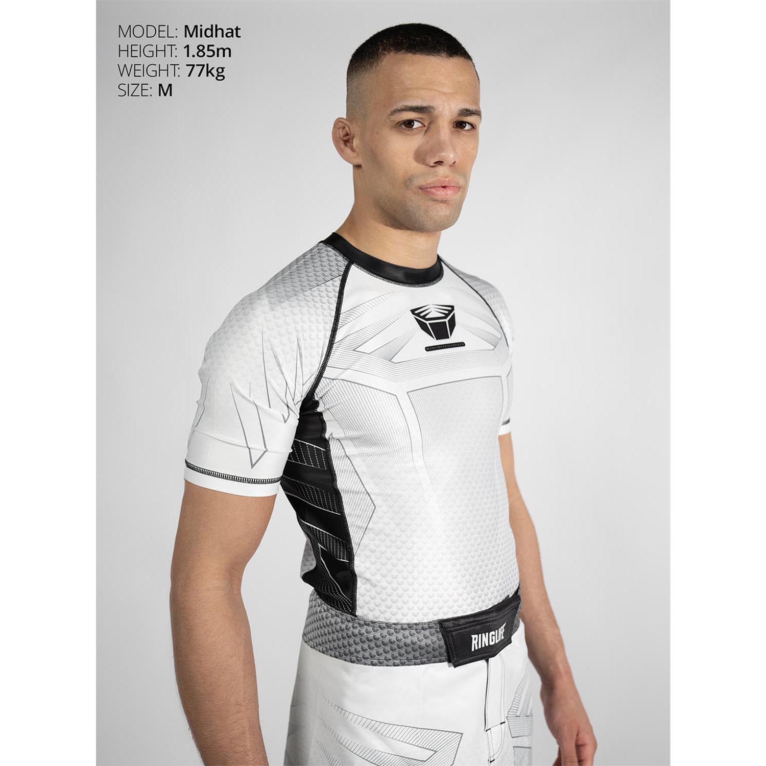 RINGLIFE Rashguard, S/S - Octaring 2.0 weiss-schwarz M