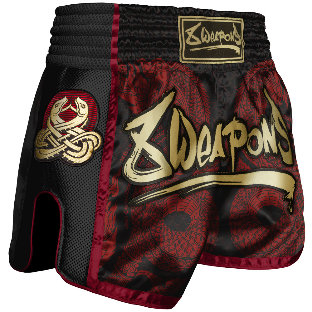 8 WEAPONS Shorts, Sak Yant Naga, black-red, XL