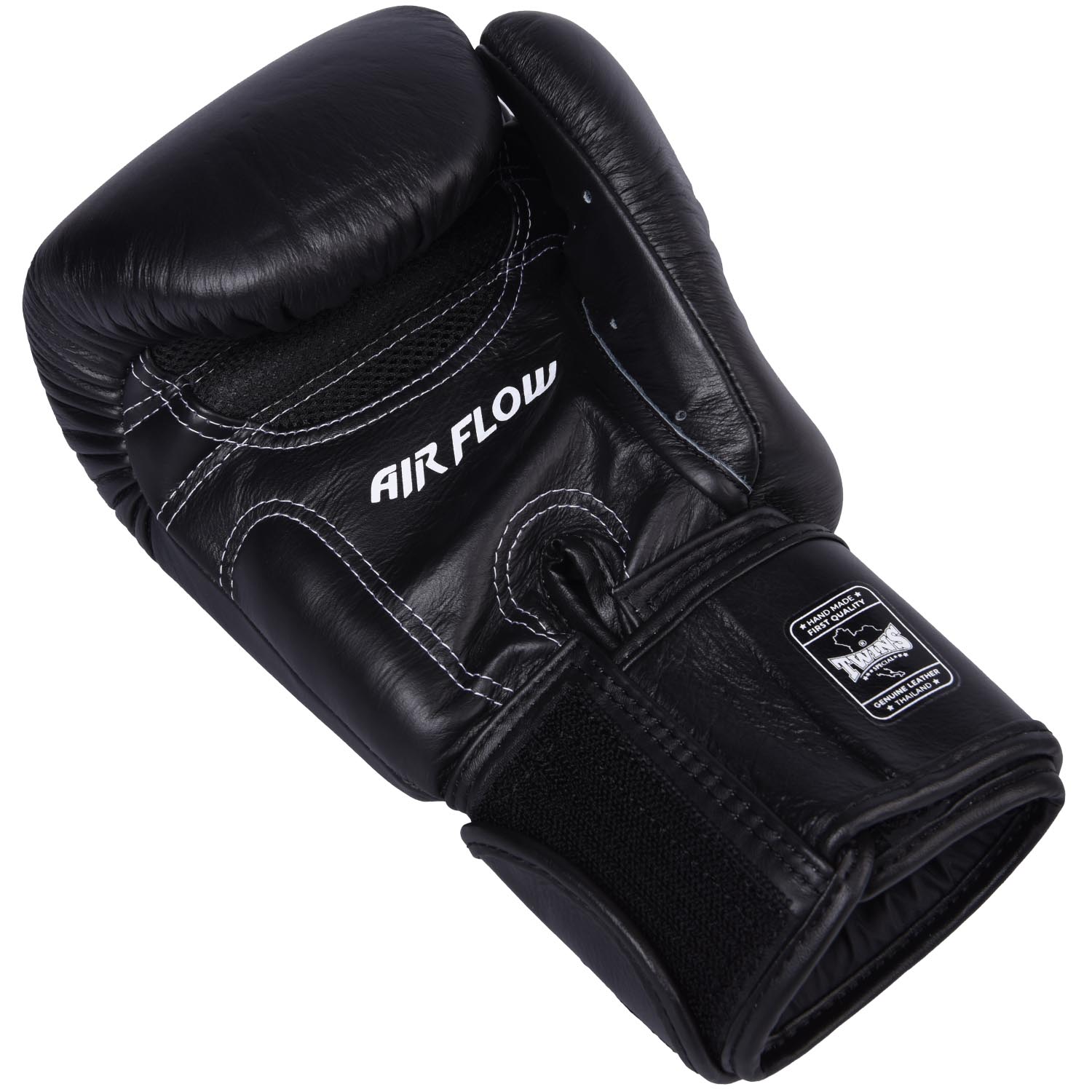 TWINS Special Boxing Gloves, leather, AIR, black, 14 Oz
