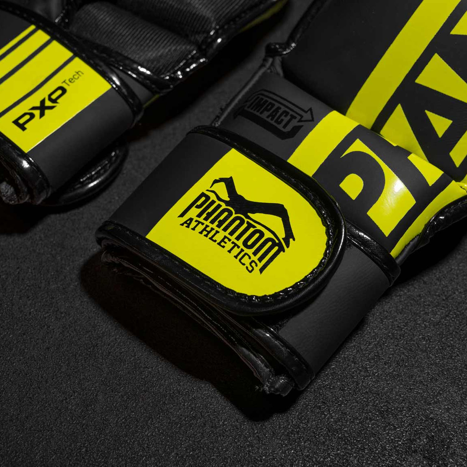 Phantom Athletics MMA Sparring Gloves, Apex, black-neonyellow, L/XL