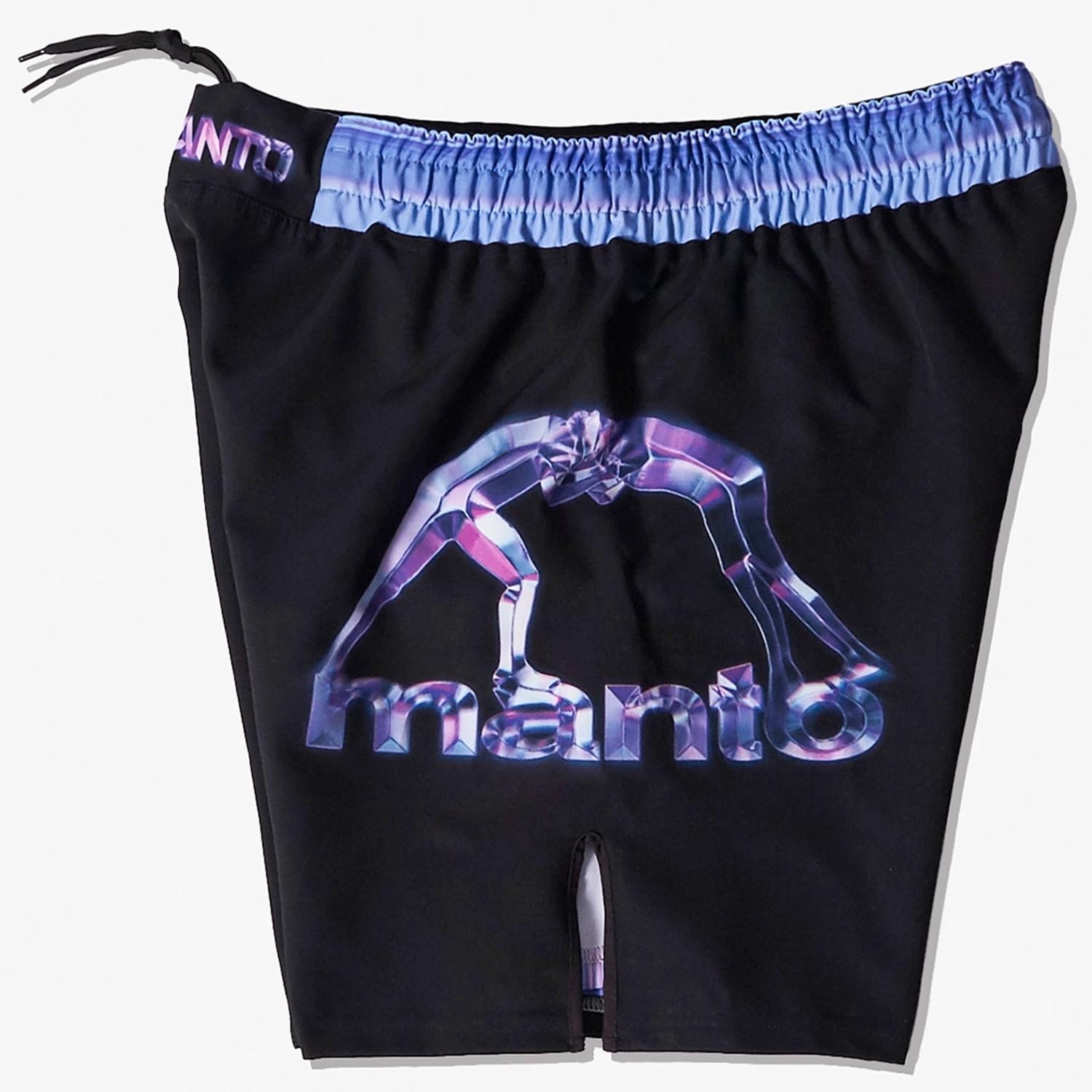 MANTO MMA Fight Shorts, Mirage, black, XXL