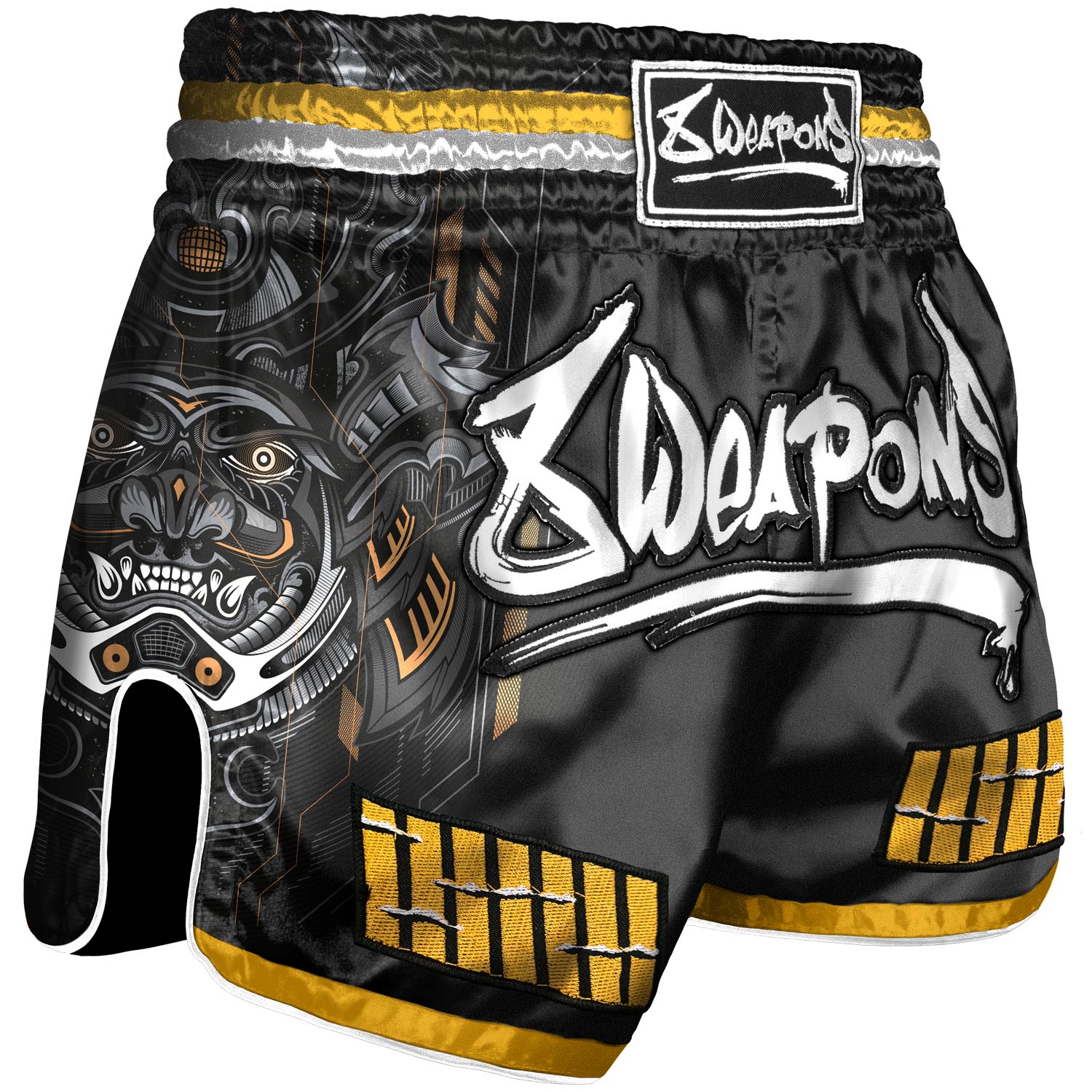 8 WEAPONS Muay Thai Shorts, Samurai 2.0, gold, S