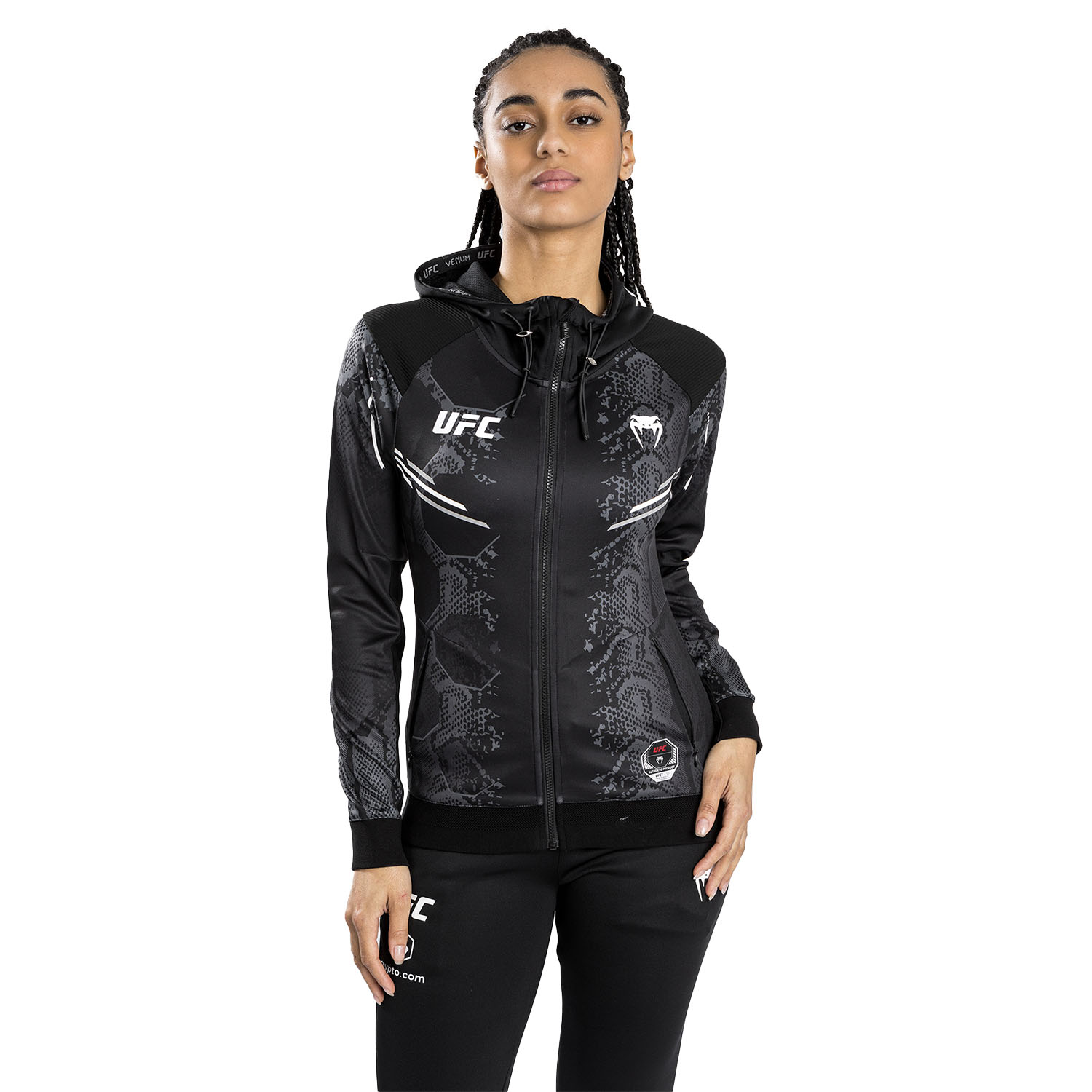 VENUM Zip Hoody, Women, UFC Fight Night, Adrenaline, black, XS