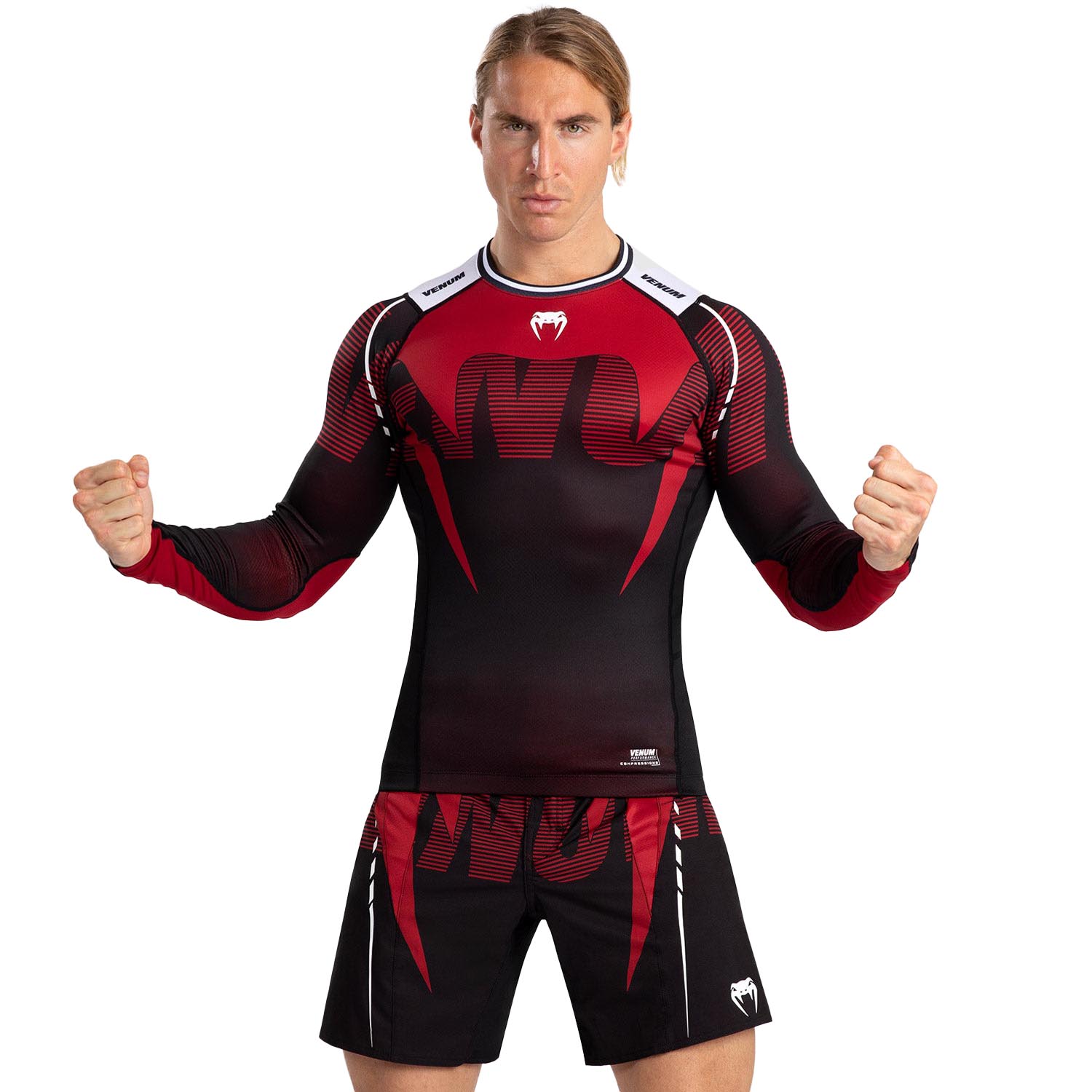 VENUM Rashguard, L/S, Adrenaline, red, XL