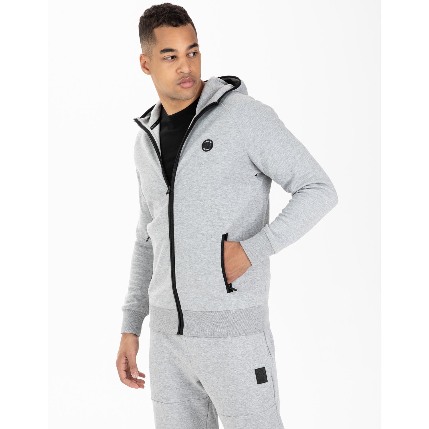 Pit Bull West Coast Zip Hoody, Harris, grau, XL
