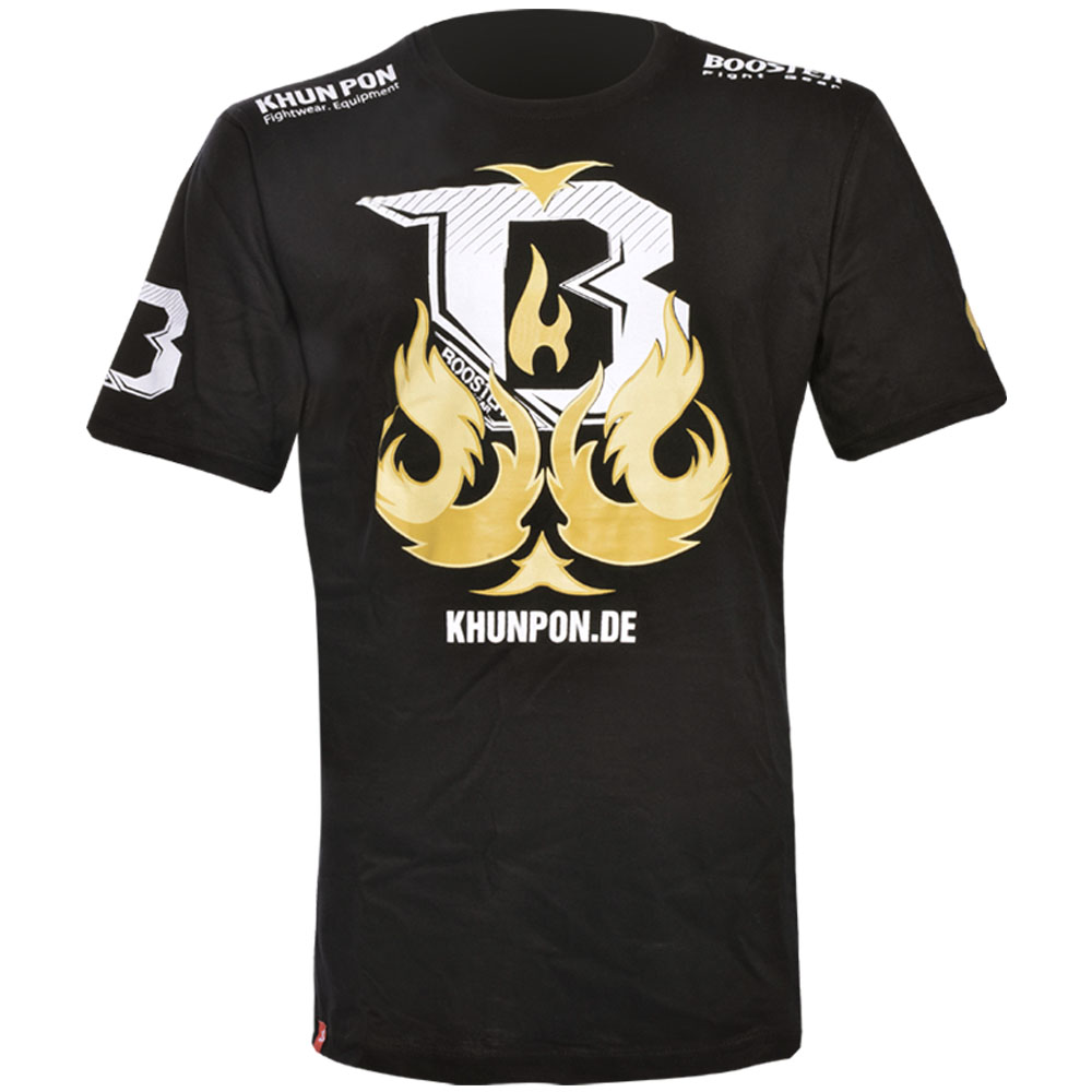 KHUN PON T-Shirt, Collabo Khun Pon x Booster, schwarz, M