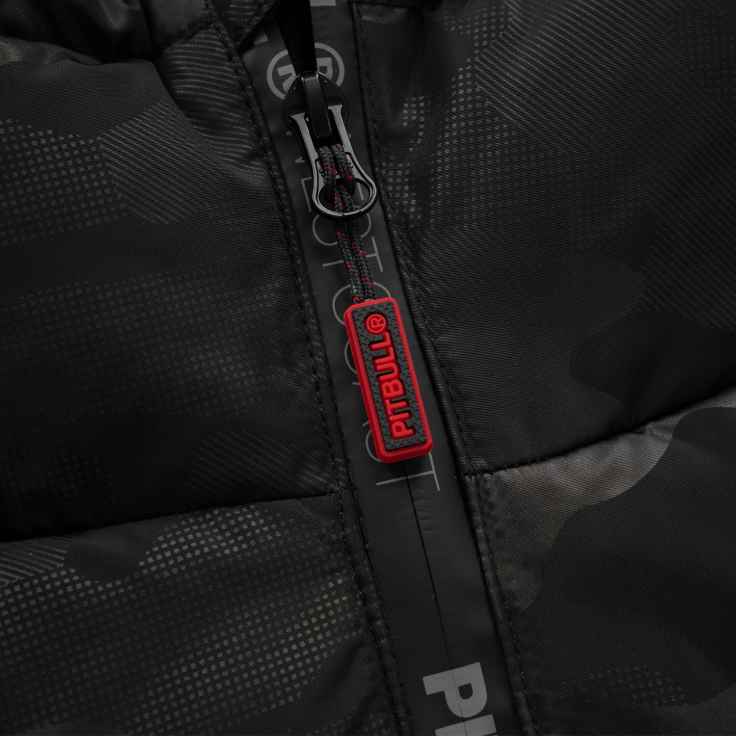 Pit Bull West Coast Jacket, Padded Hooded Airway 5, black-camo, XXL