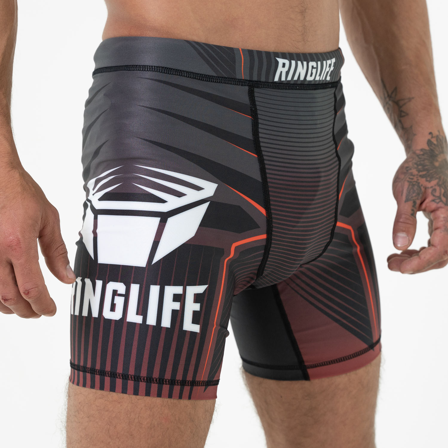 RINGLIFE Compression Shorts - Octaring schwarz-rot S