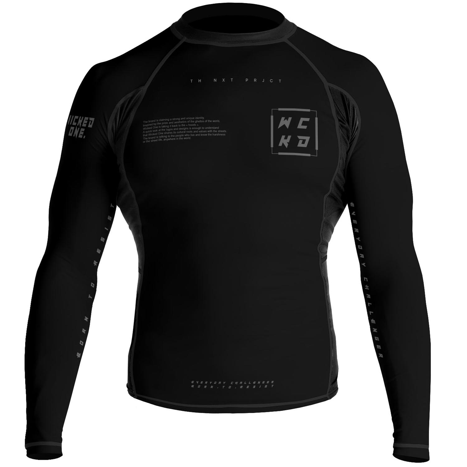 Wicked One Rashguard, L/S, Score, schwarz, XXL