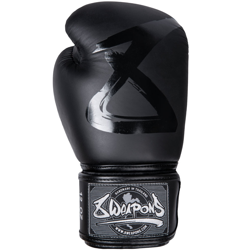 8 WEAPONS Boxing Gloves, BIG 8 Premium, black-black, 14 Oz