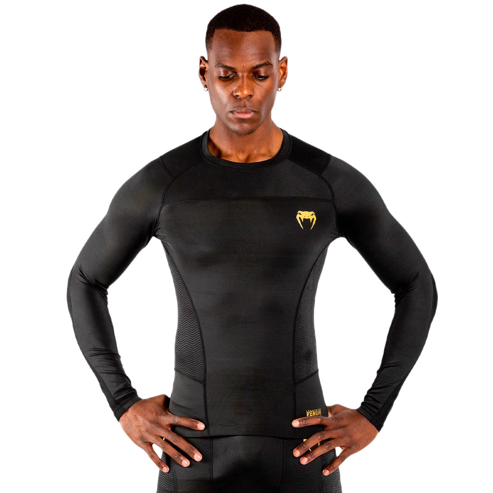 VENUM Rashguard, L/S, G-Fit, schwarz-gold, S