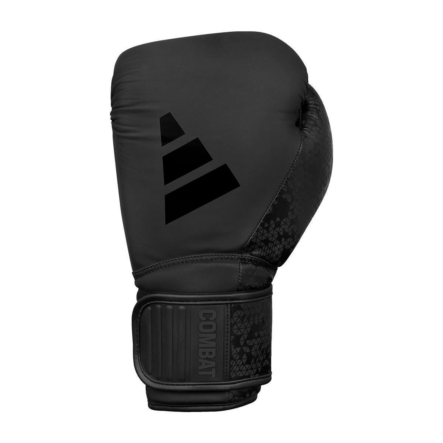 adidas Boxhandschuhe, Combat 50, schwarz-schwarz, 14 Oz
