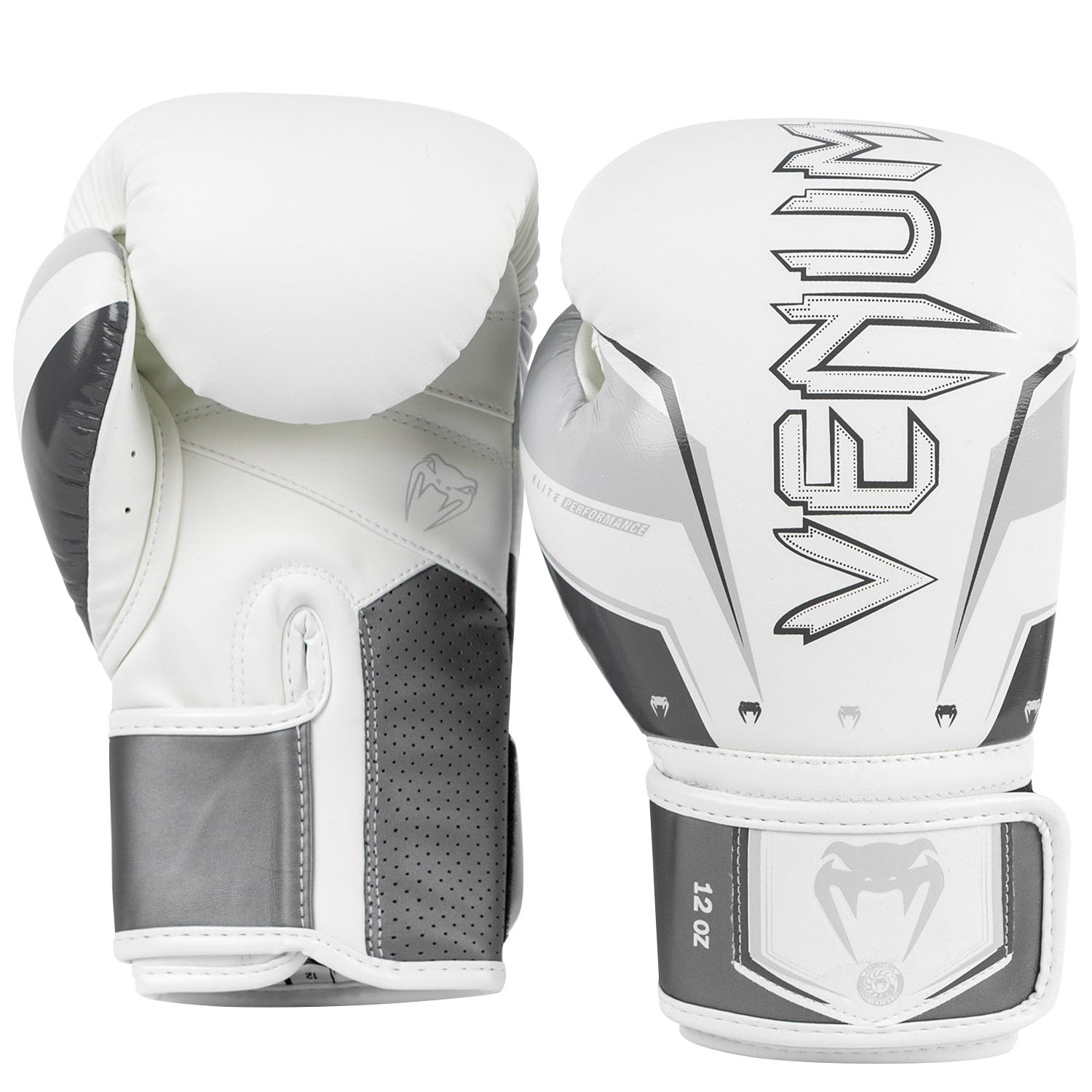 VENUM Boxing Gloves, Elite Evo, grey-white, 14 Oz