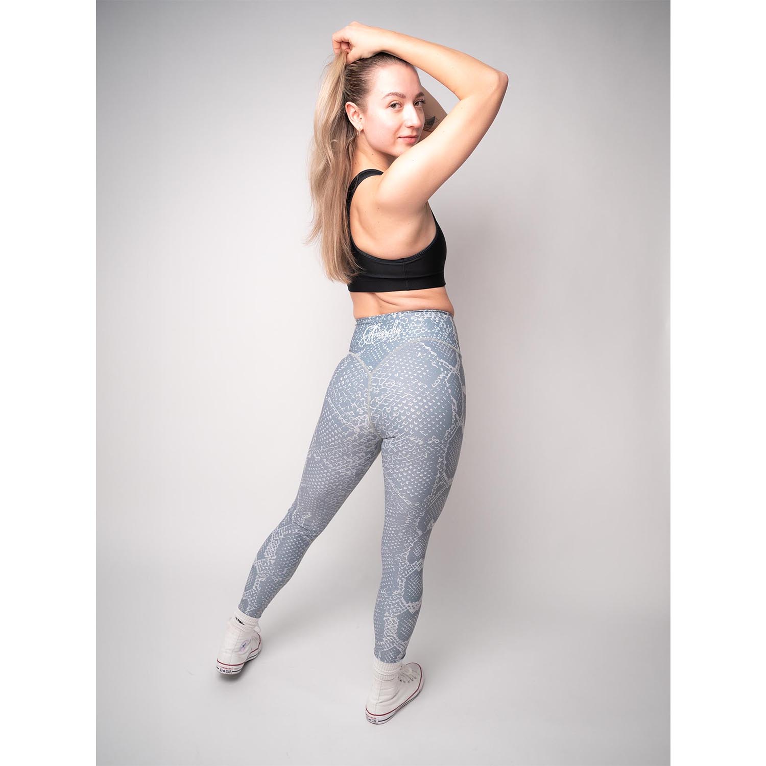 Anarchy Apparel Compression Leggings, Silver Poison, L