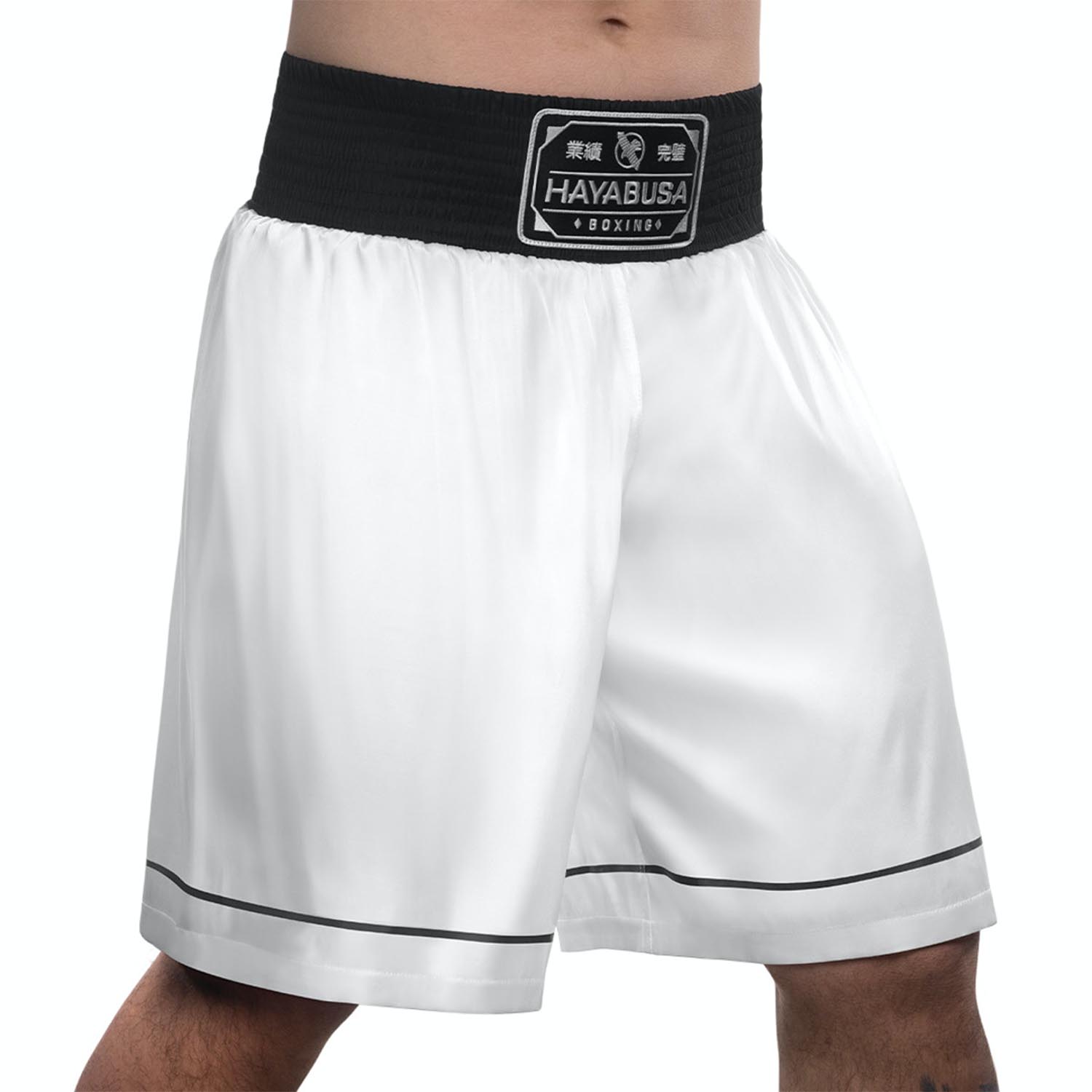 Hayabusa Boxing Shorts, Pro, white, XL