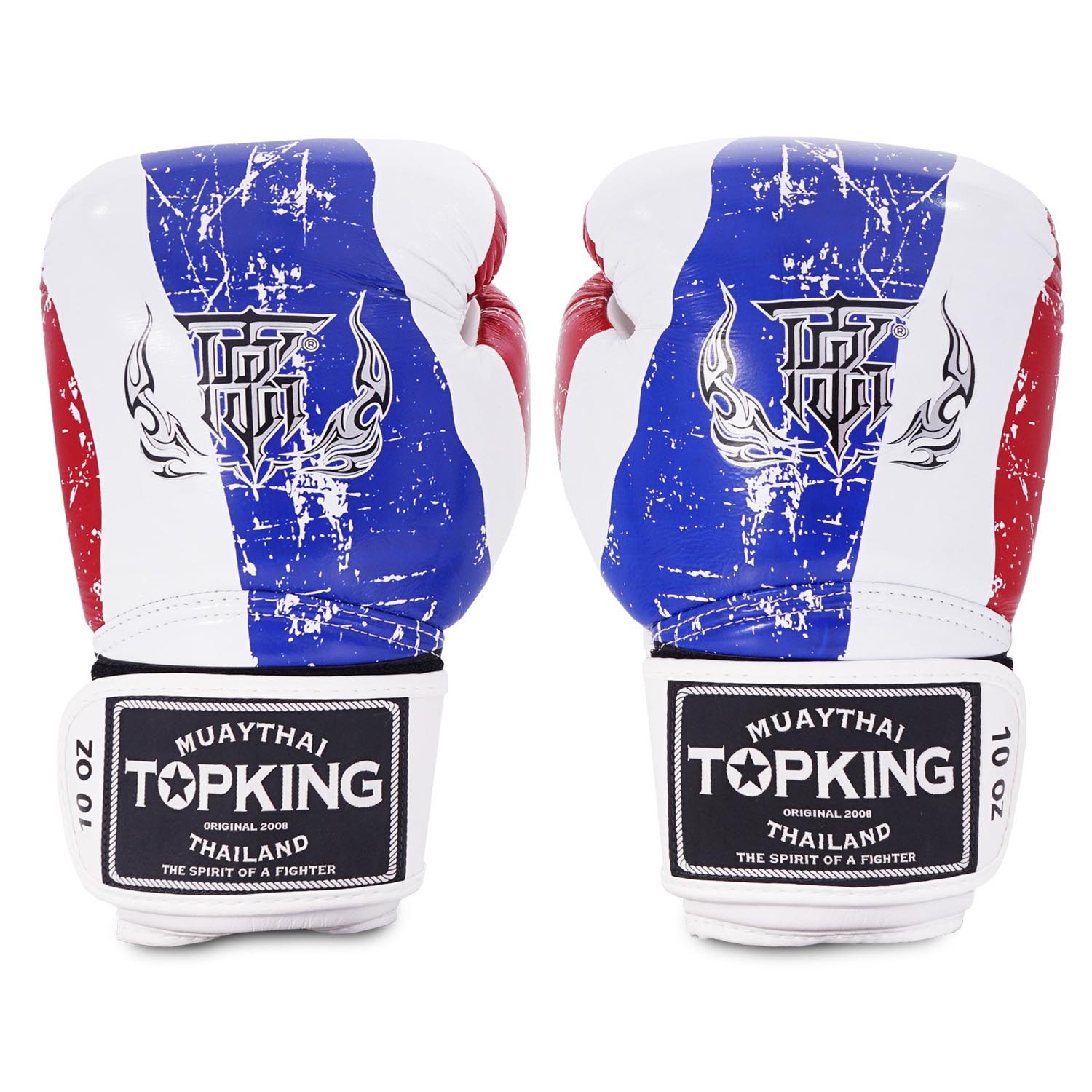 TOP KING BOXING Boxing Gloves, Flag, thai, 16 Oz