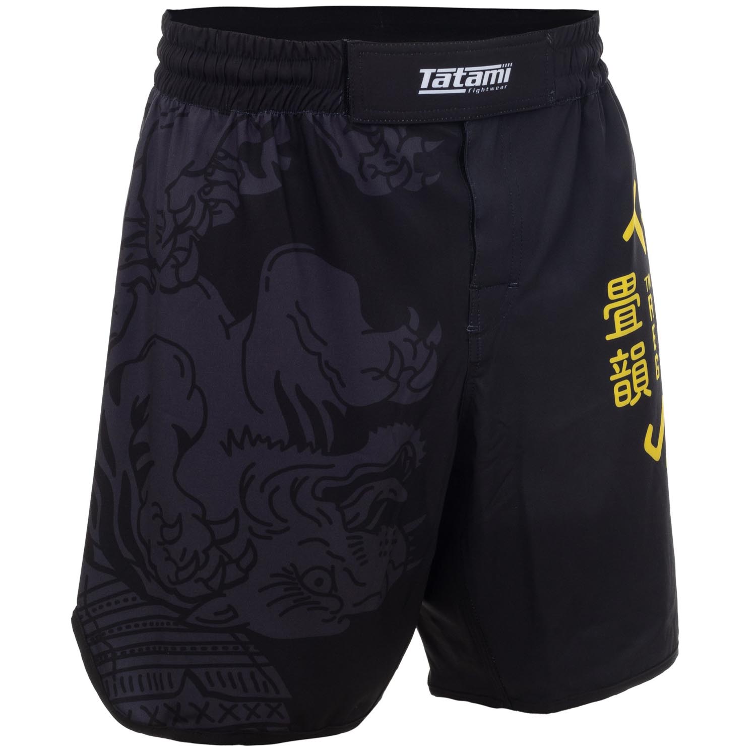 Tatami MMA Fight Shorts, Tiger Mono, schwarz, XXL