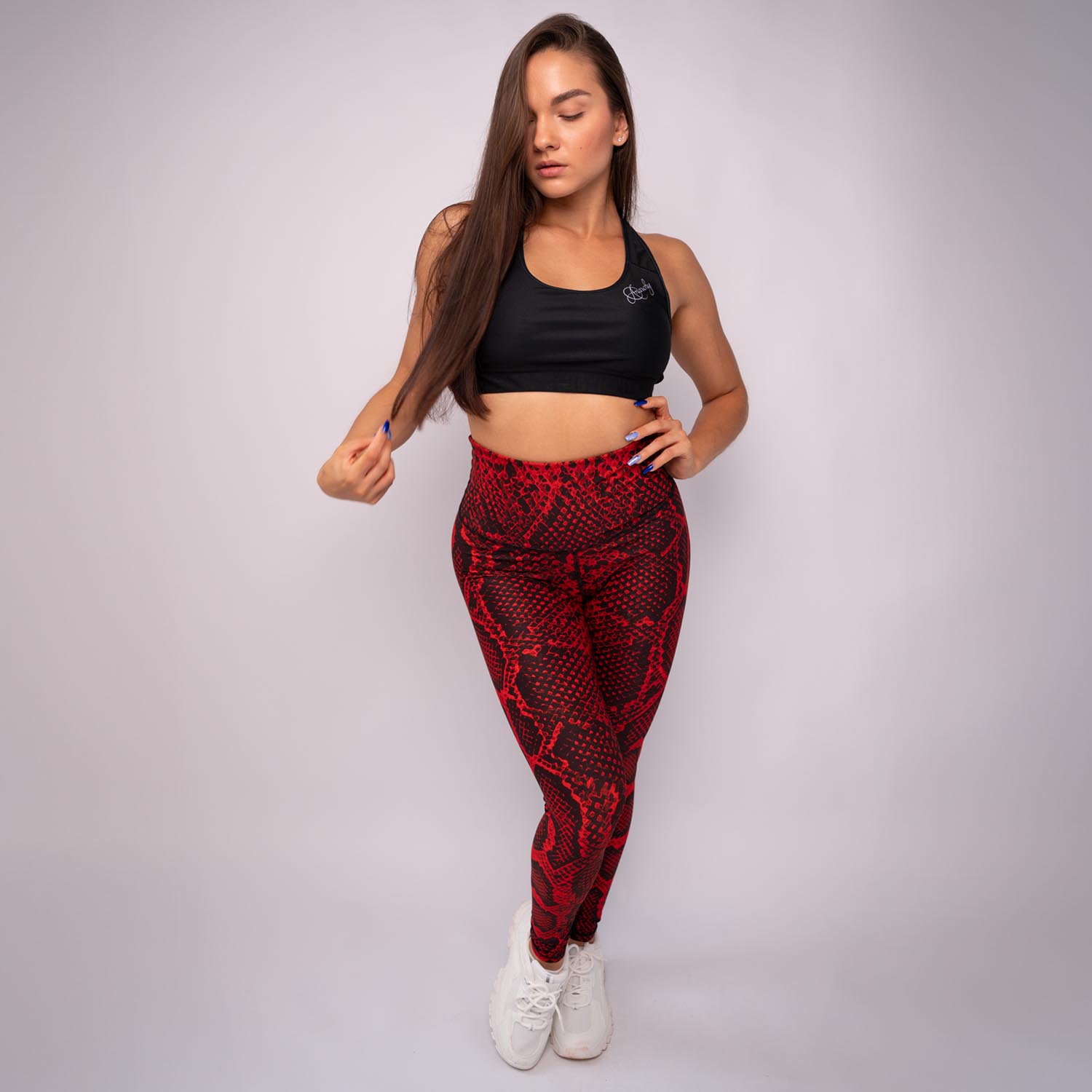 Anarchy Apparel Compression Leggings, Red Poison, S
