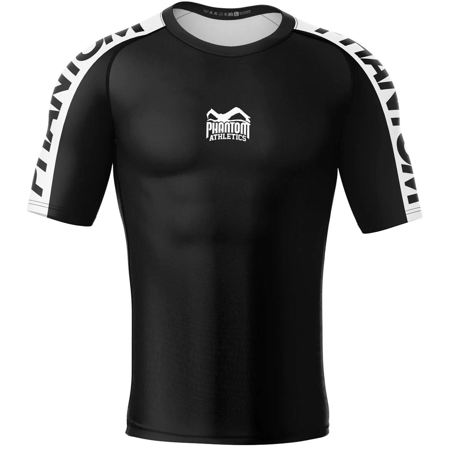 Phantom Athletics Rashguard, S/S, Evo Apex, black, XXL