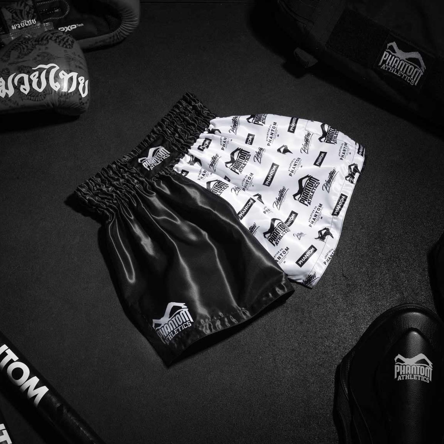 Phantom Athletics Muay Thai Shorts, Legend, schwarz-weiß, XXL