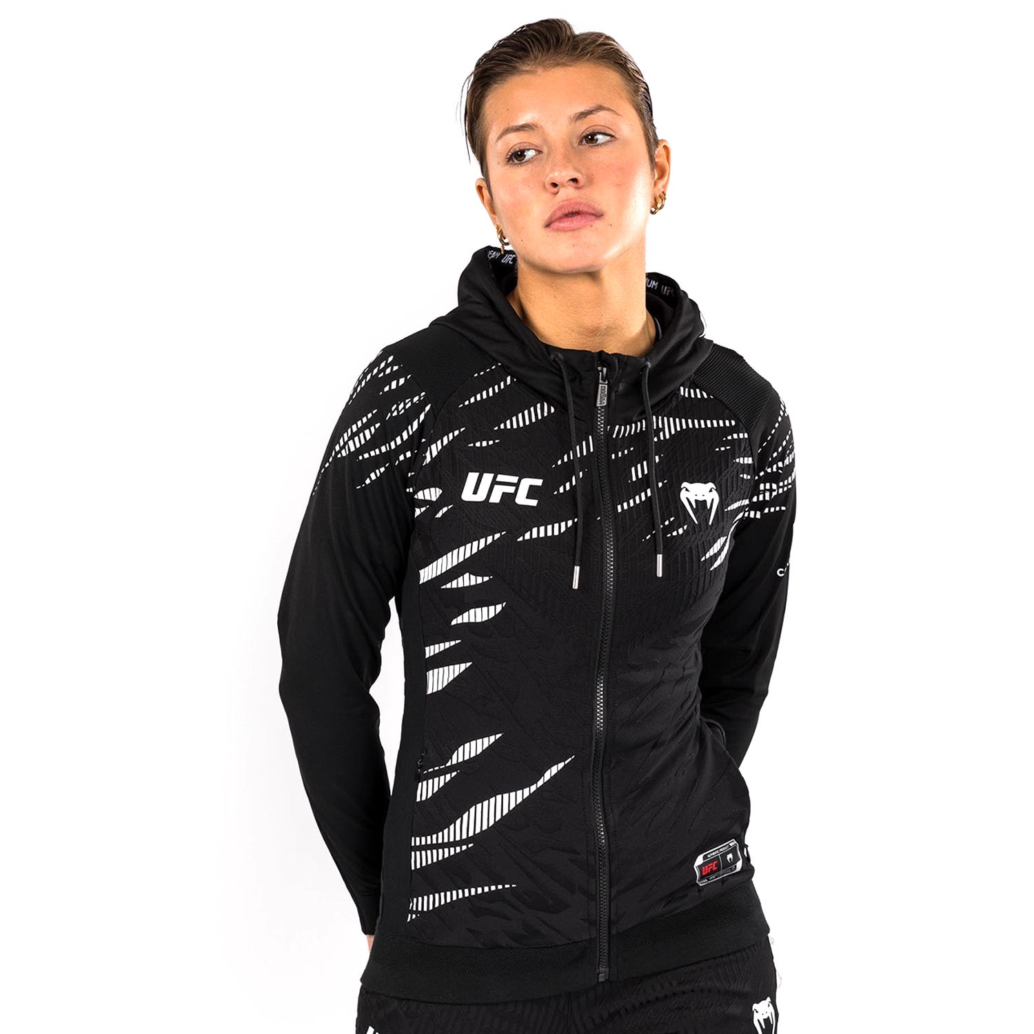 VENUM Zip Hoody, Women, UFC Fusion Authentic Fight Night, black-white, XL