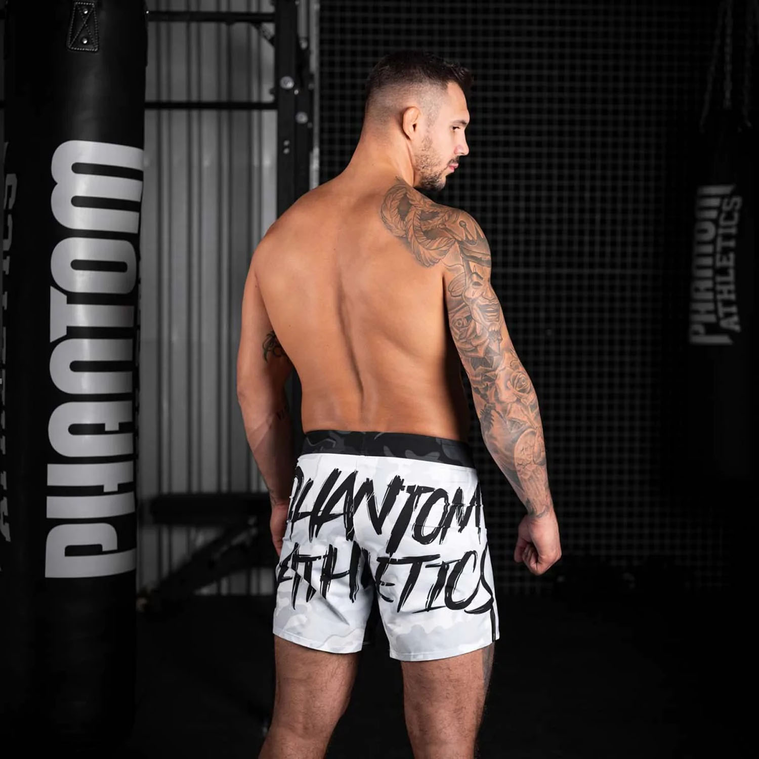 Phantom Athletics MMA Fight Shorts, Flex, S Boxed, white, XL