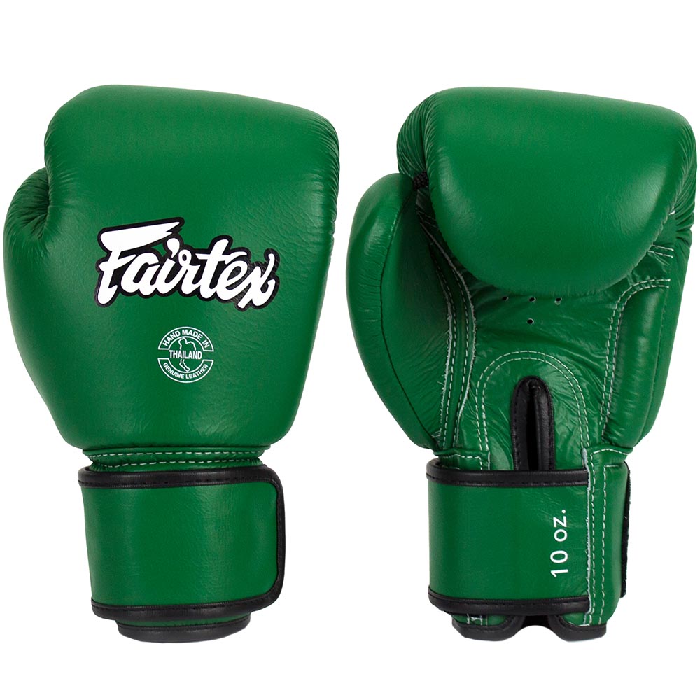 Fairtex Boxing Gloves, Leather, BGV16, forest green, 16 Oz