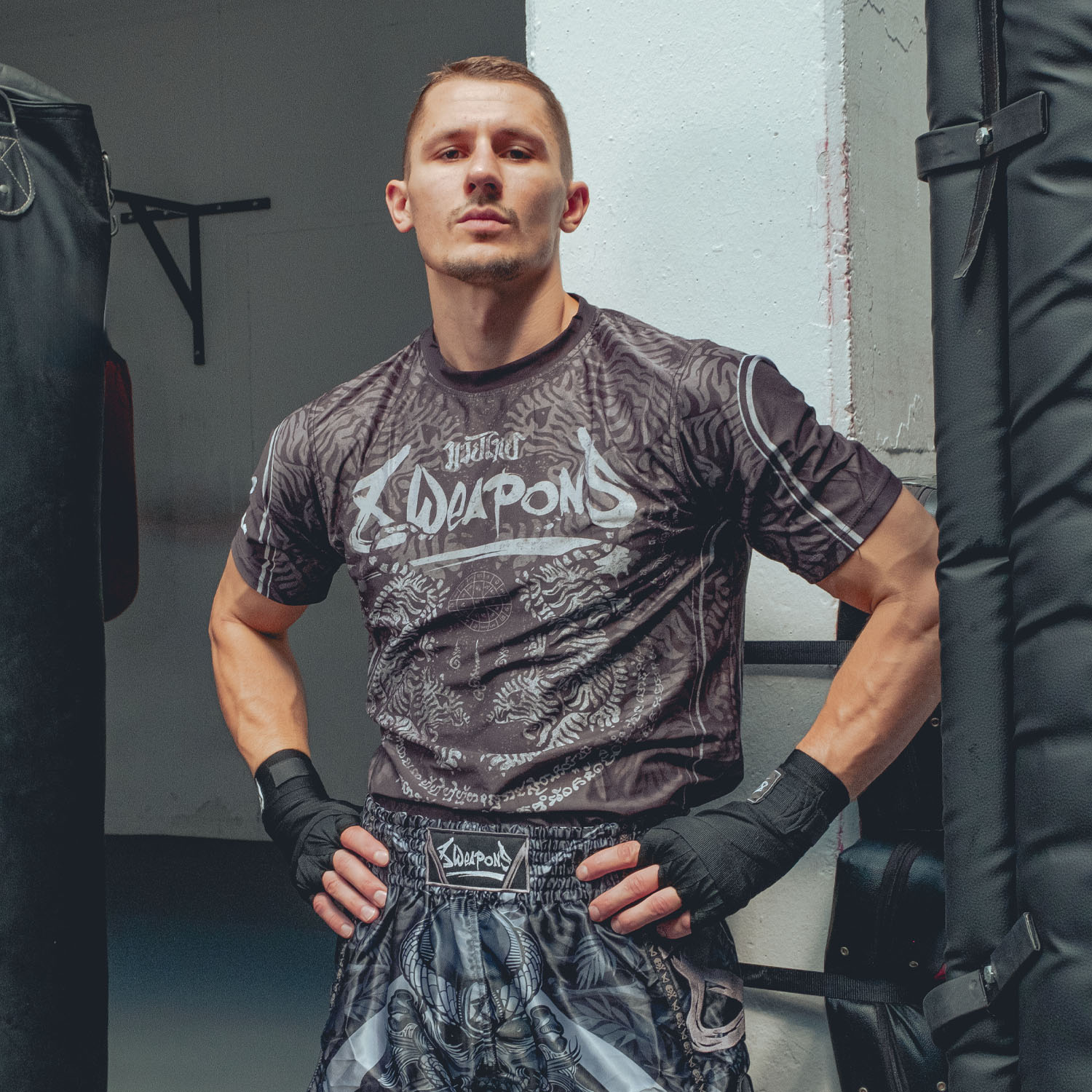 8 WEAPONS Functional T-Shirt, Tiger Yant, schwarz-grau, XXL
