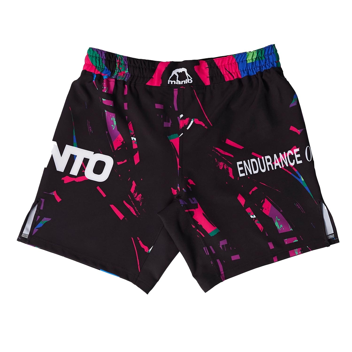 MANTO MMA Fight Shorts, Rave, black XL