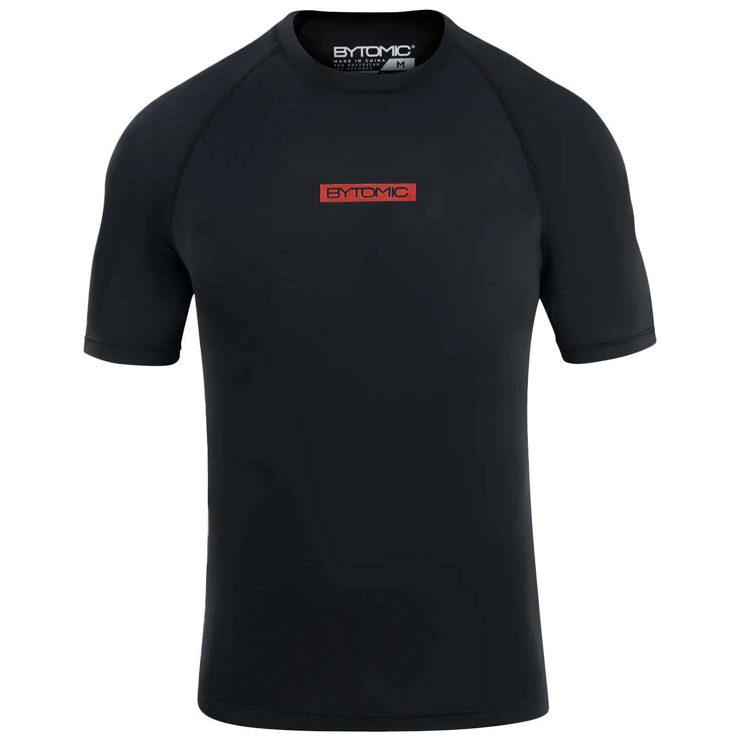 Bytomic Rashguard, S/S, red Label, black